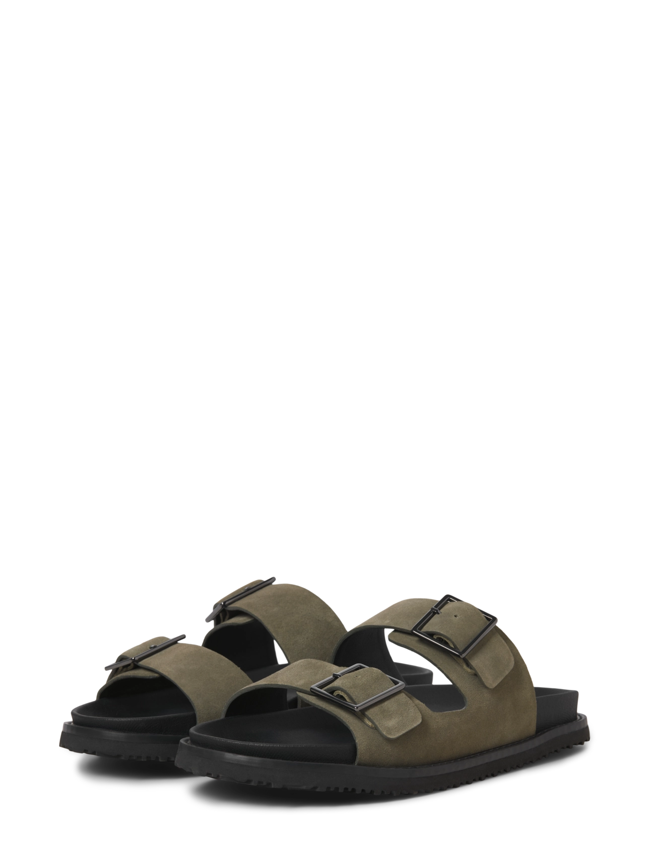 Jack & Jones Jfwvenice Leather Sandal, Herren, Zweiriemen Sandale, Khakigrün, Gr.42