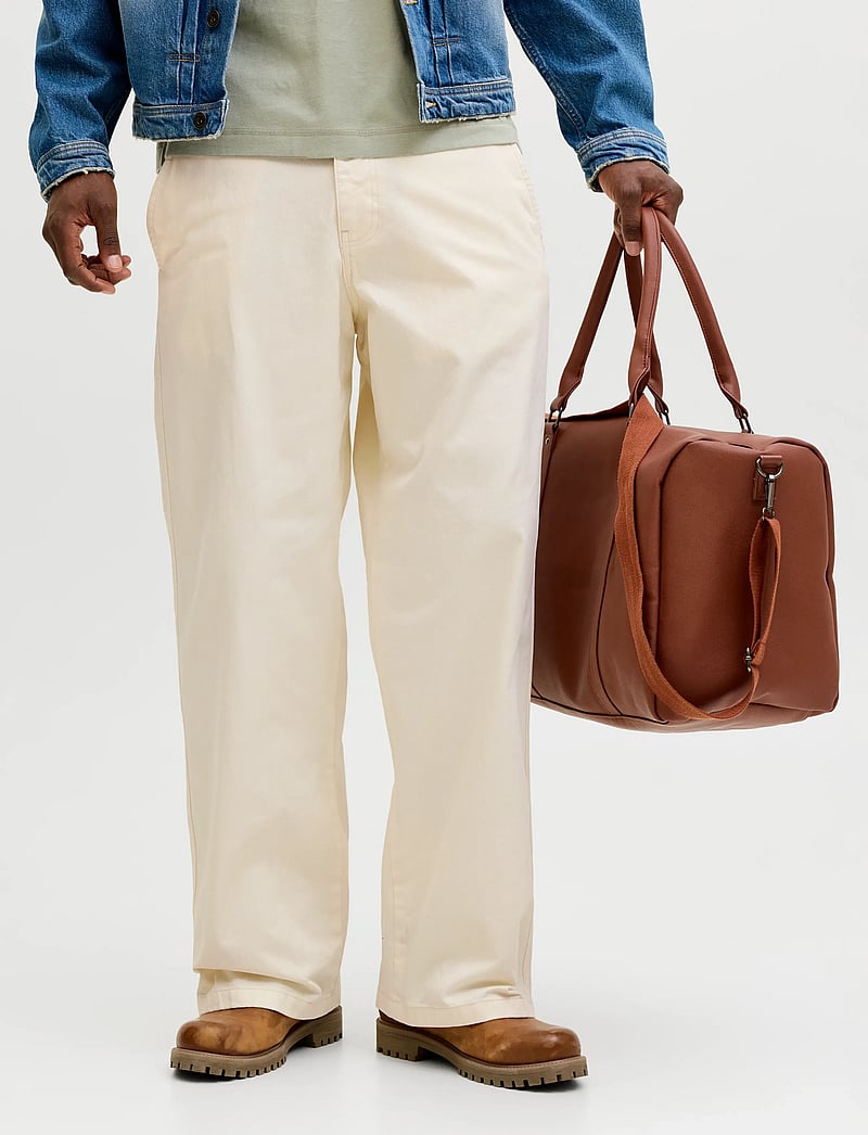 Jack & Jones - JPSTALEX NORREBRO WORKER PANTS LN - casual byxor - antique white - 0