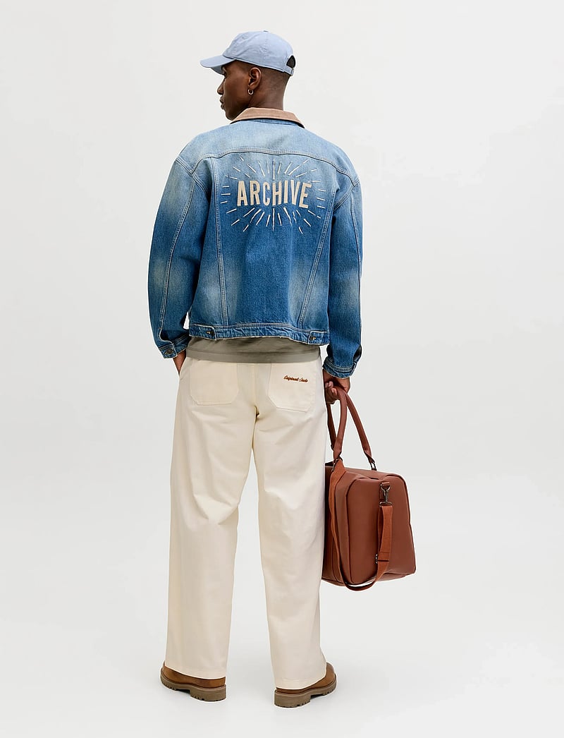 Jack & Jones - JPSTALEX NORREBRO WORKER PANTS LN - casual byxor - antique white - 3