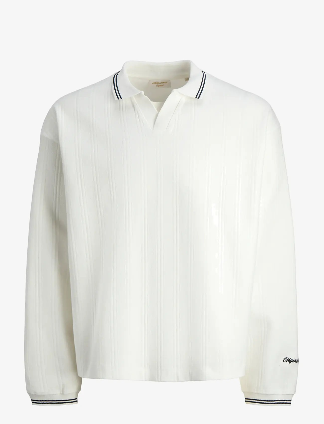 Jack & Jones - JORNIAGARA SWEAT SPLIT NECK - pikkade varrukatega polod - cloud dancer - 1