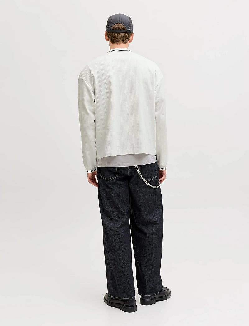 Jack & Jones - JORNIAGARA SWEAT SPLIT NECK - pikkade varrukatega polod - cloud dancer - 2