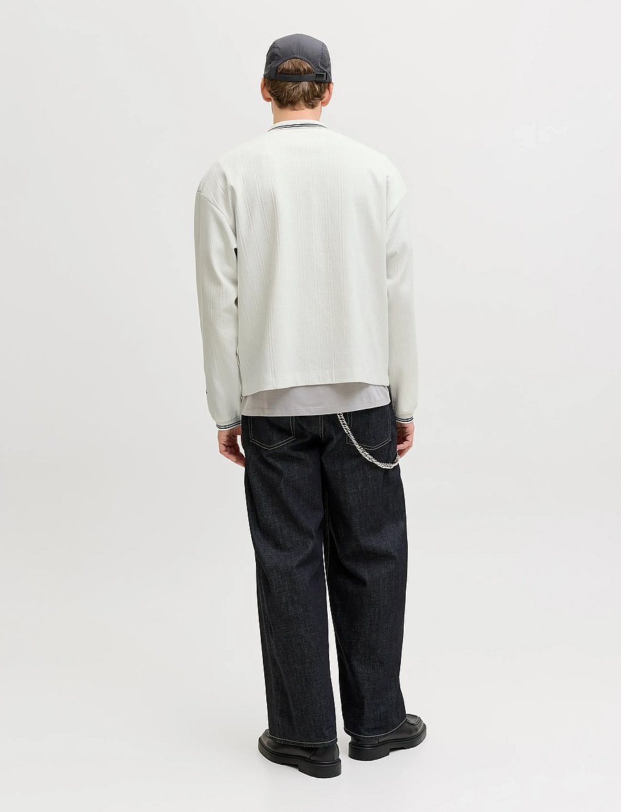 Jack & Jones - JORNIAGARA SWEAT SPLIT NECK - langärmelig - cloud dancer - 2