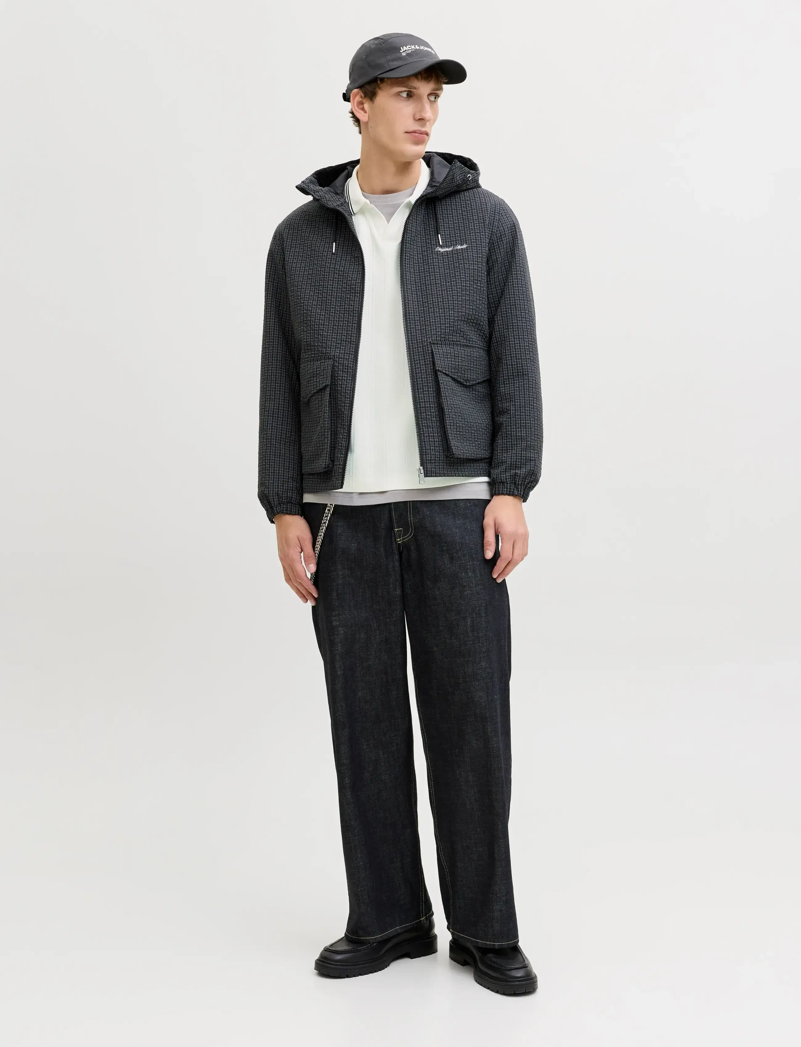 Jack & Jones - JORNIAGARA SWEAT SPLIT NECK - long-sleeved polos - cloud dancer - 3
