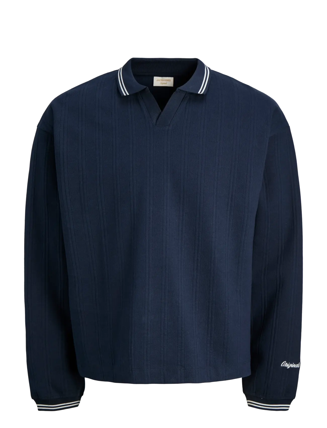 JACK & JONES Jorniagara Sweat Split Neck Navy - XL - Herren