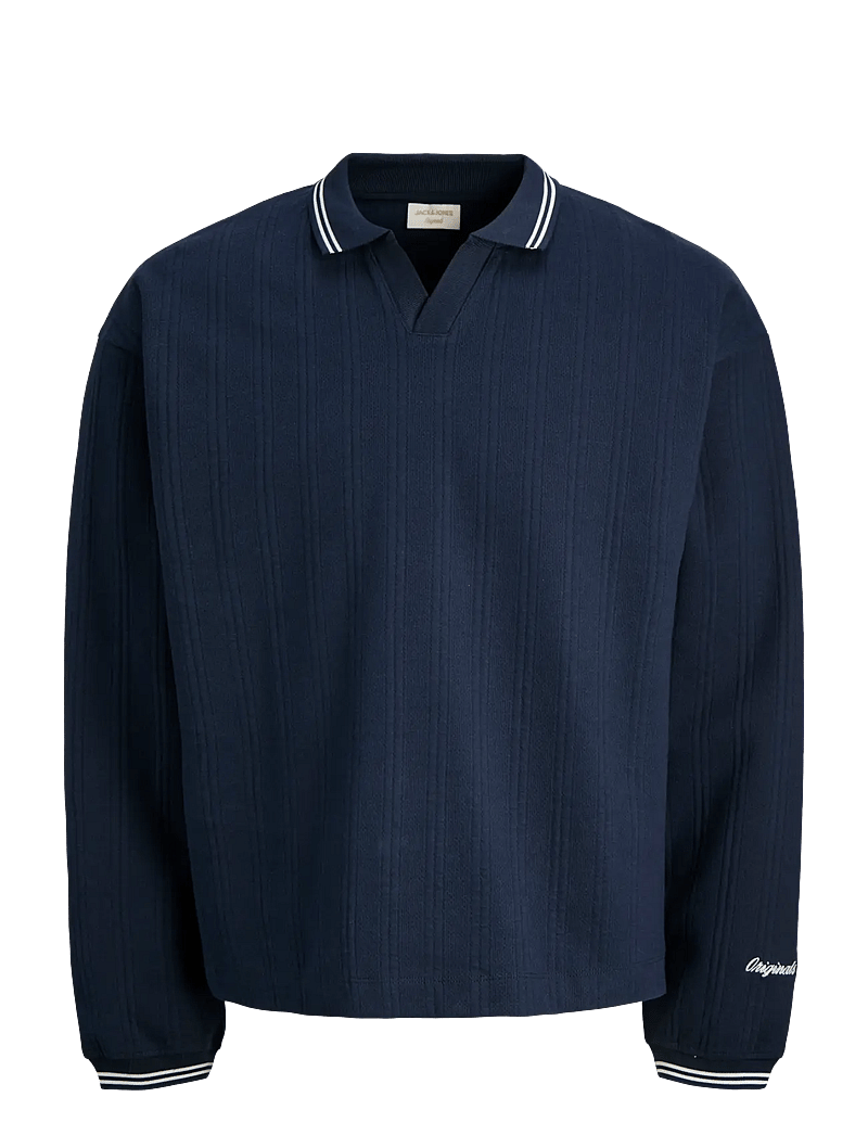 Jack & Jones - JORNIAGARA SWEAT SPLIT NECK - pikkade varrukatega polod - sky captain - 1