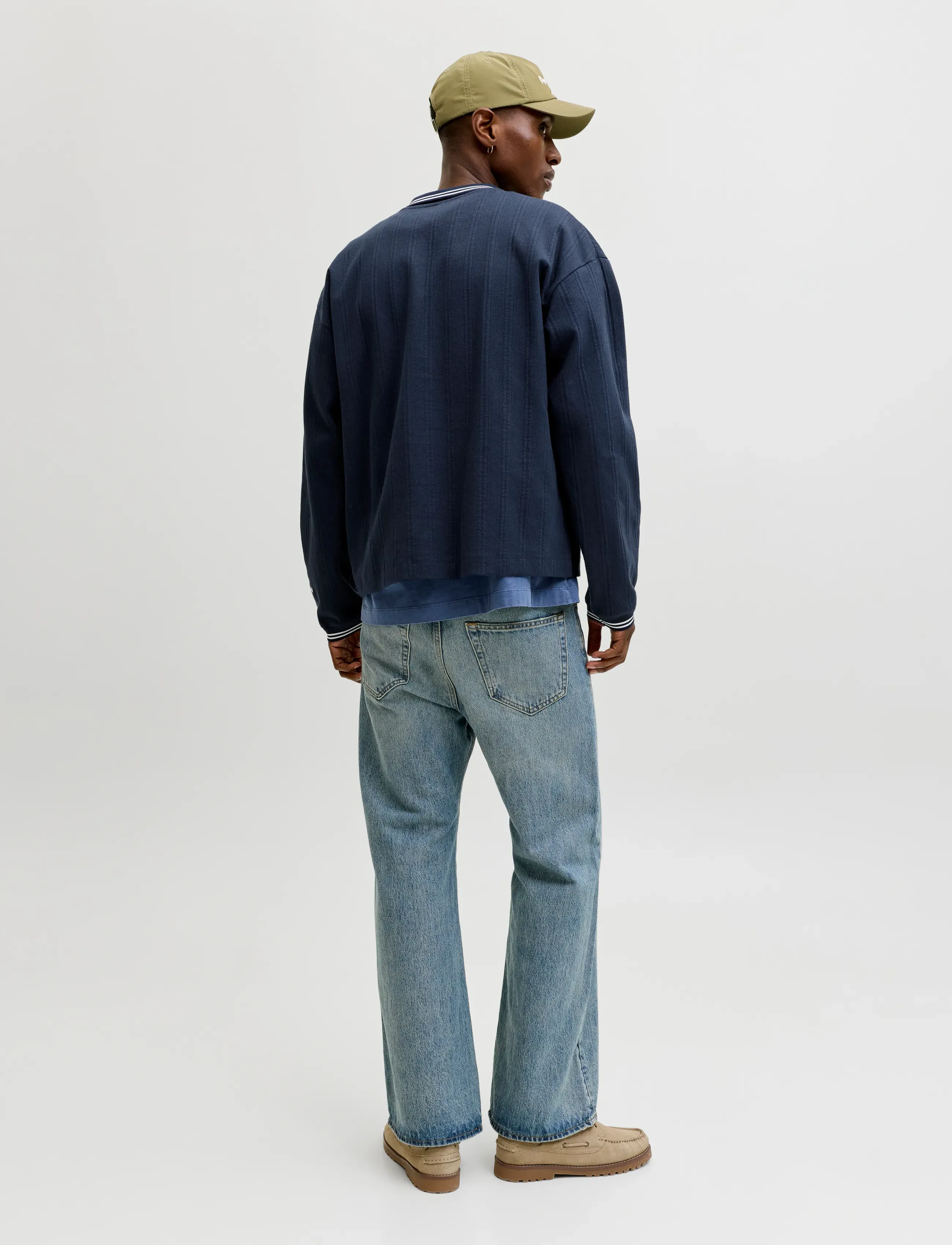 Jack & Jones - JORNIAGARA SWEAT SPLIT NECK - pikkade varrukatega polod - sky captain - 3