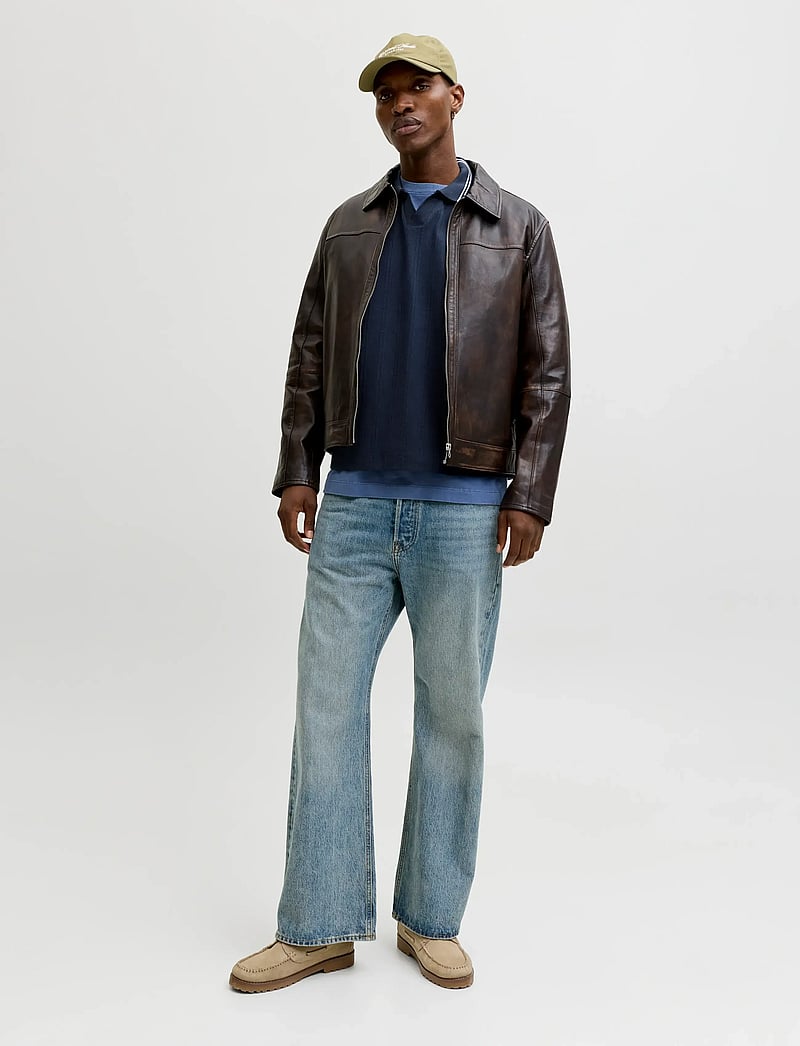 Jack & Jones - JORNIAGARA SWEAT SPLIT NECK - pikkade varrukatega polod - sky captain - 4