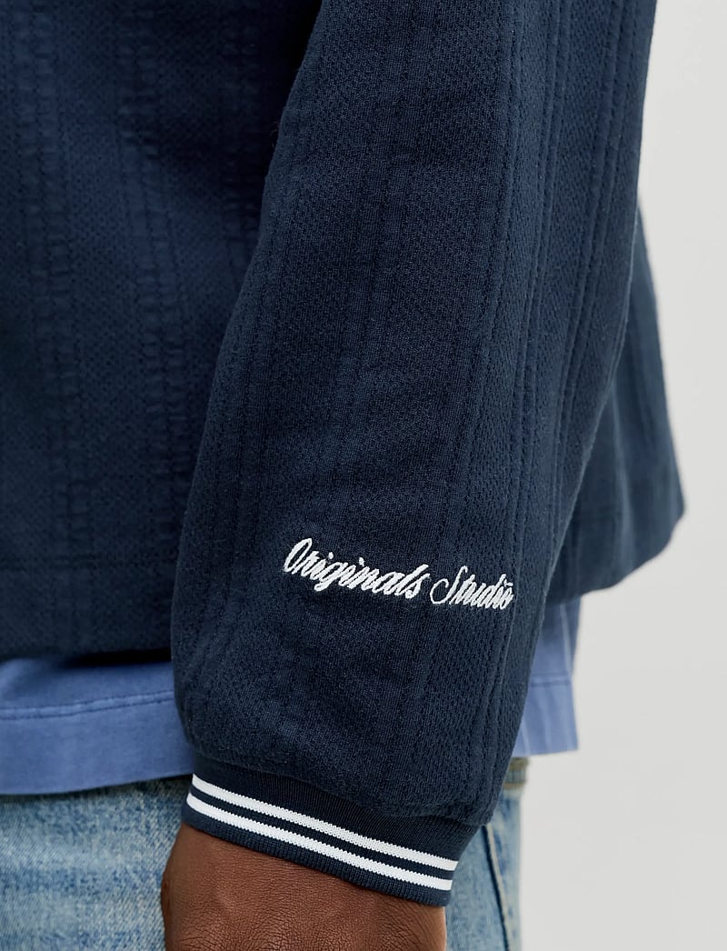 Jack & Jones - JORNIAGARA SWEAT SPLIT NECK - pikkade varrukatega polod - sky captain - 5