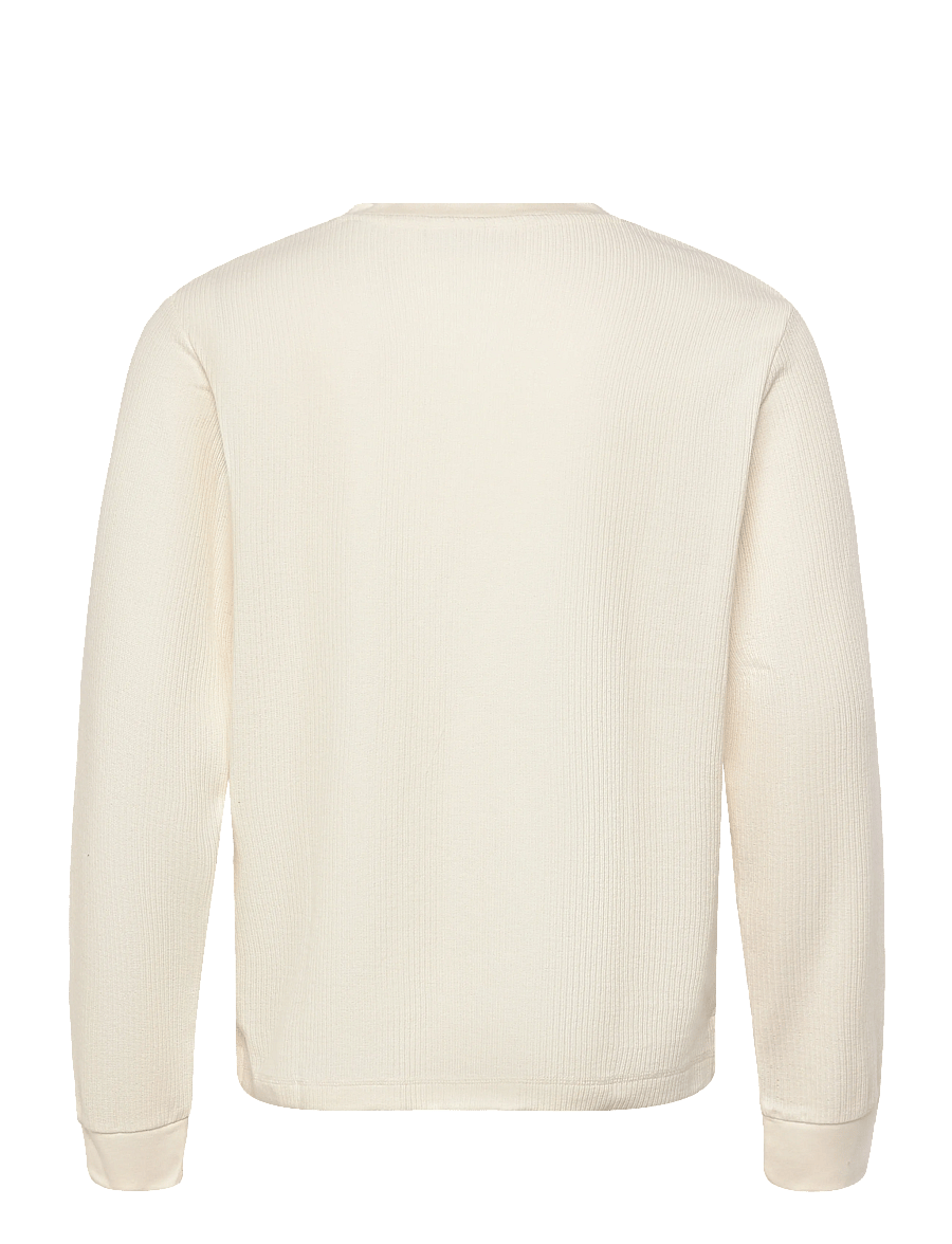 Jack & Jones - JORNIAGARA HENLEY LS TEE - langärmelig - antique white - 2