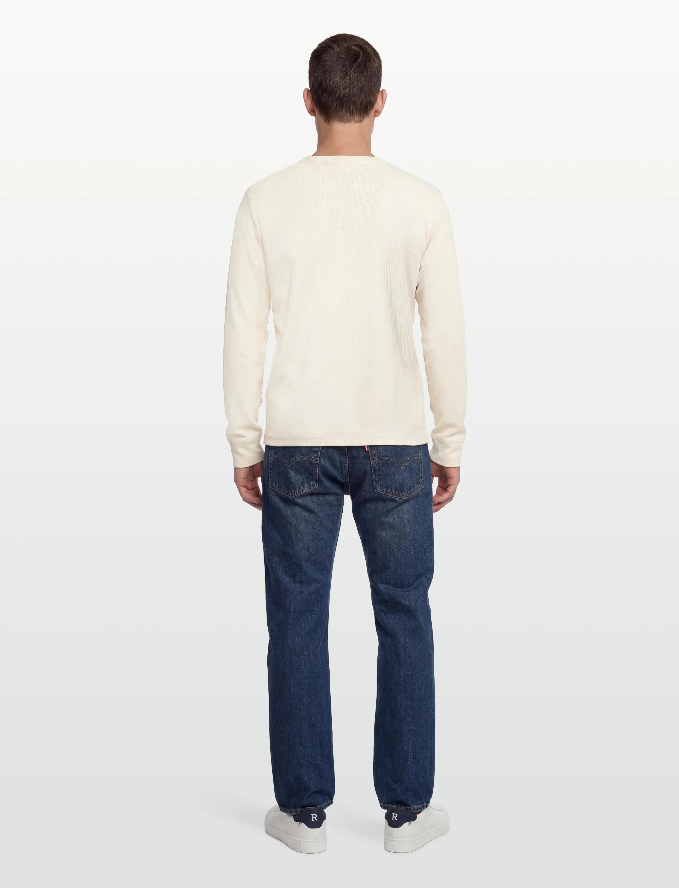 Jack & Jones - JORNIAGARA HENLEY LS TEE - die niedrigsten preise - antique white - 4