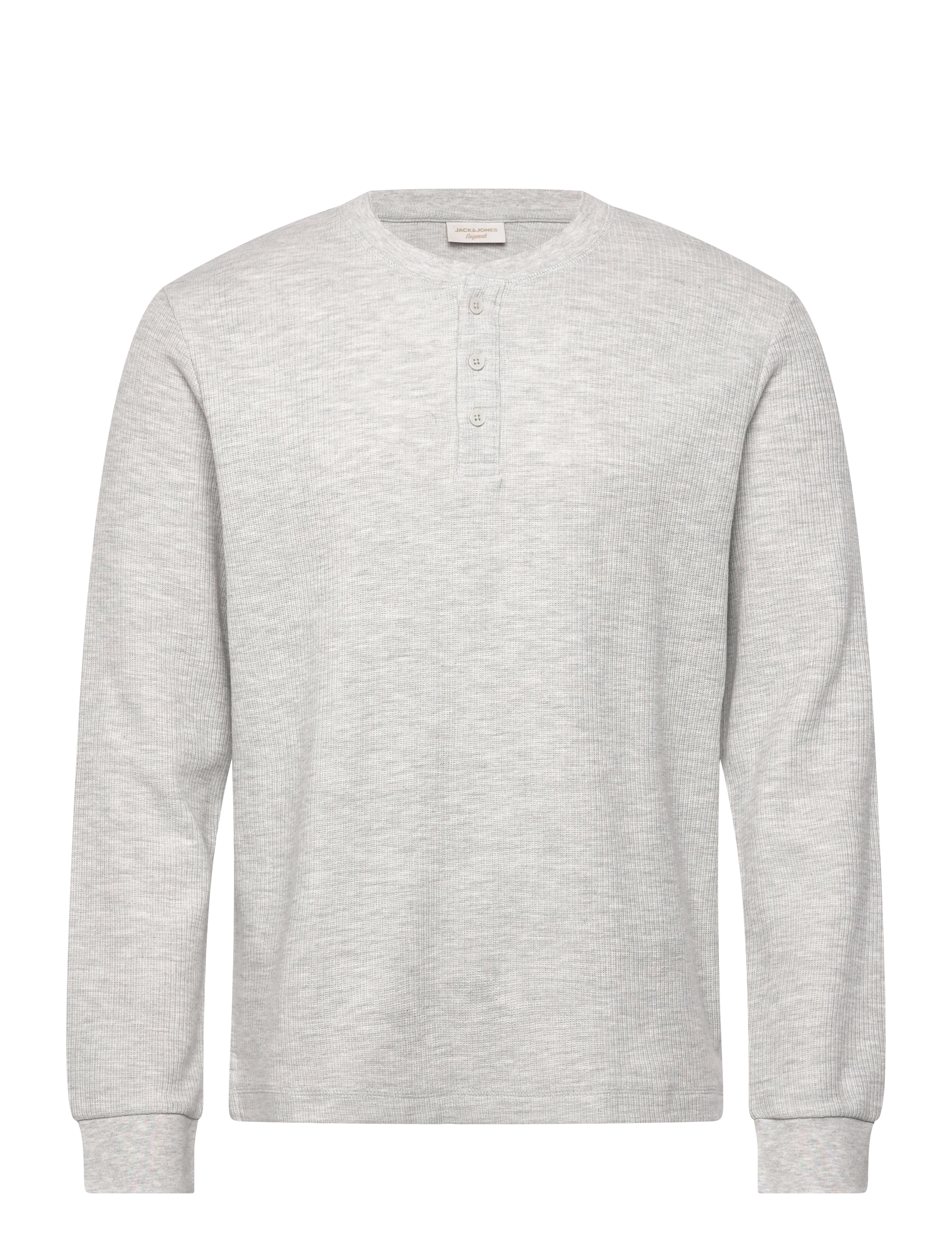Jack & Jones JORNIAGARA HENLEY LS TEE - Neuheiten - BRIGHT WHITE / grey