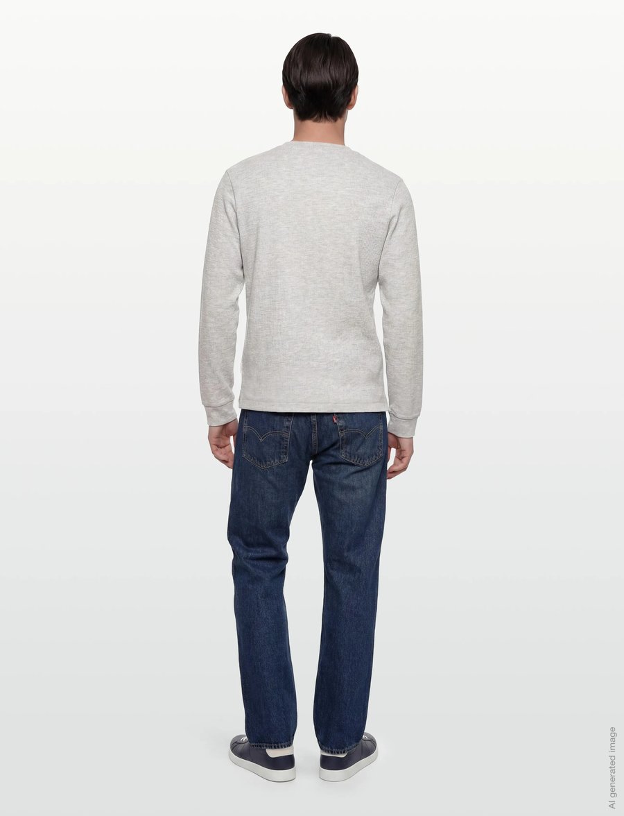Jack & Jones - JORNIAGARA HENLEY LS TEE - langärmelig - bright white - 4