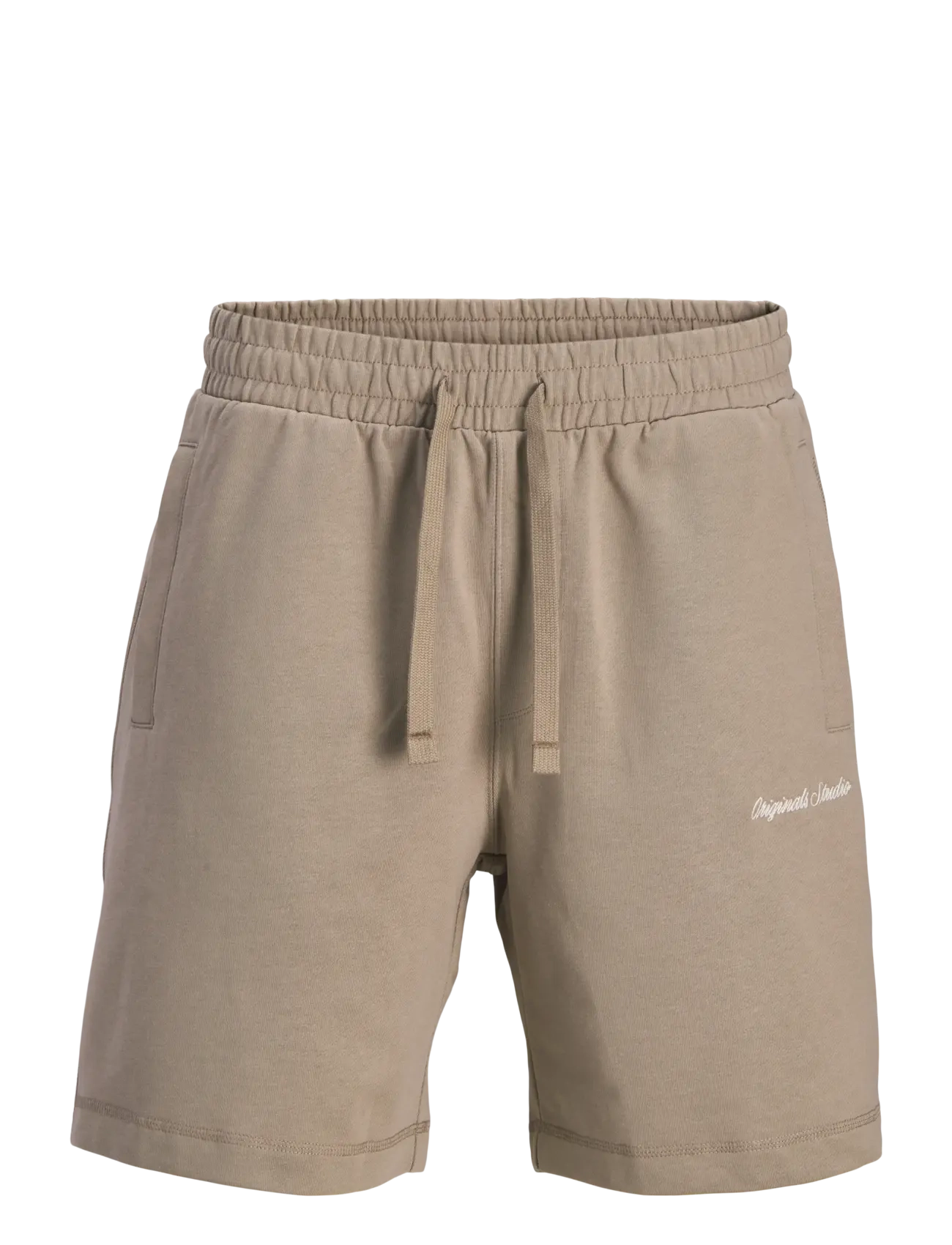 Jack & Jones JPSTKARL NORREBRO SWEAT SHORTS REG SN - Sweatshorts - VINTAGE KHAKI / white