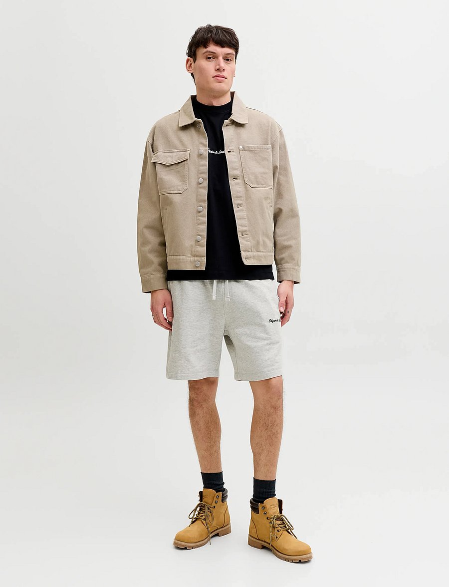 Jack & Jones - JPSTKARL NORREBRO SWEAT SHORTS REG SN - sweatshorts - white melange - 4