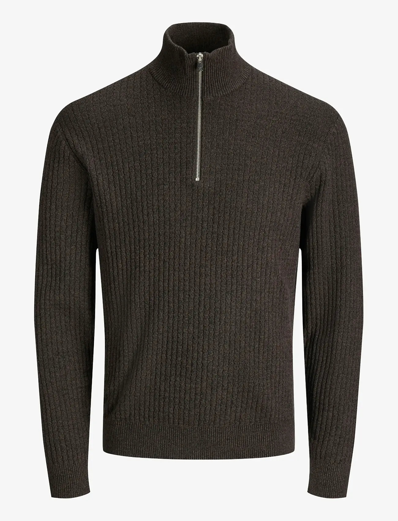 Jack & Jones - JPRBLUBARKLEY KNIT HALF ZIP - halfzip strik - chocolate brown - 0