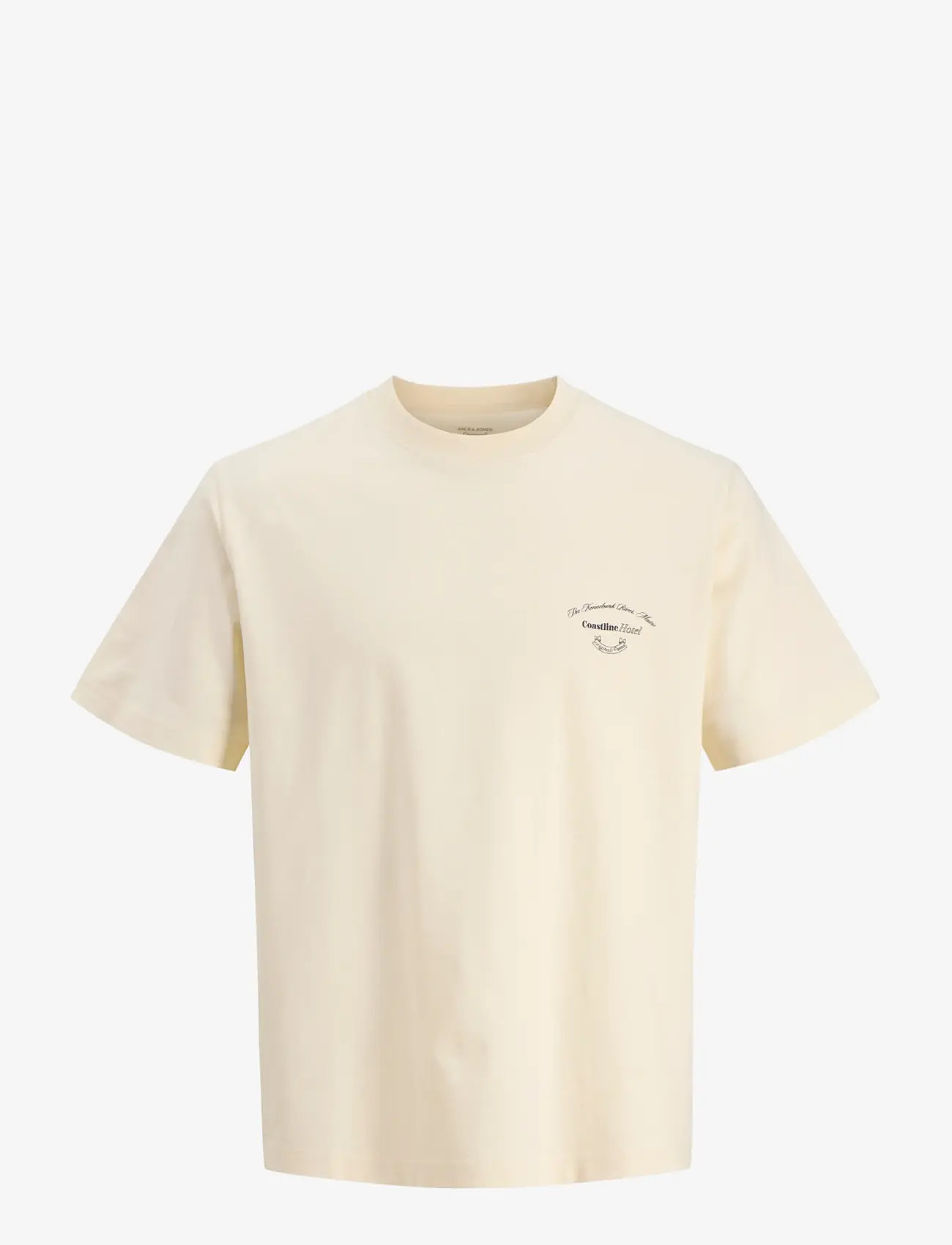 Jack & Jones - JORMONTAUK PHOTO BACK TEE SS CN - kortærmede t-shirts - antique white - 1