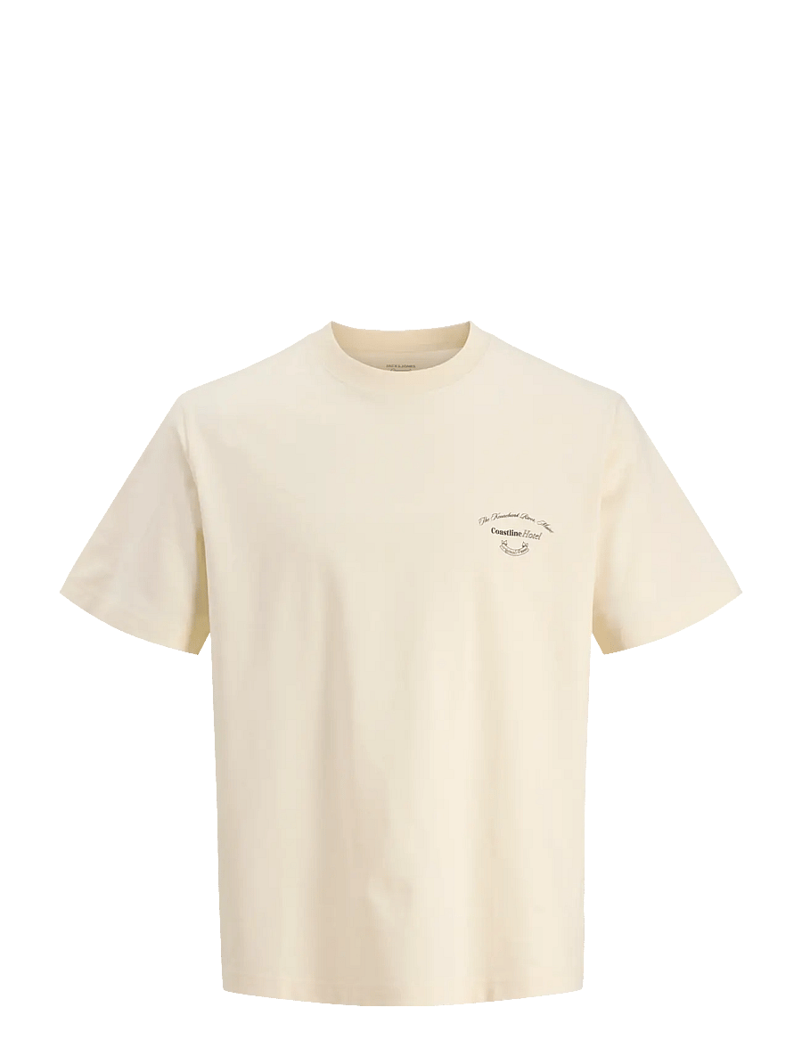 Jack & Jones - JORMONTAUK PHOTO BACK TEE SS CN - lühikeste varrukatega t-särgid - antique white - 1