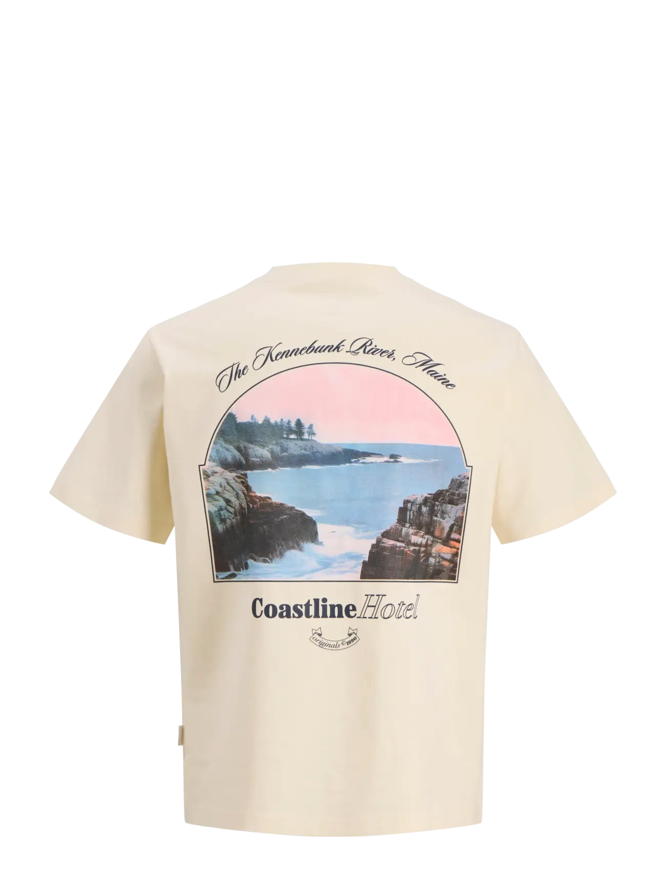 Jack & Jones - JORMONTAUK PHOTO BACK TEE SS CN - lühikeste varrukatega t-särgid - antique white - 2