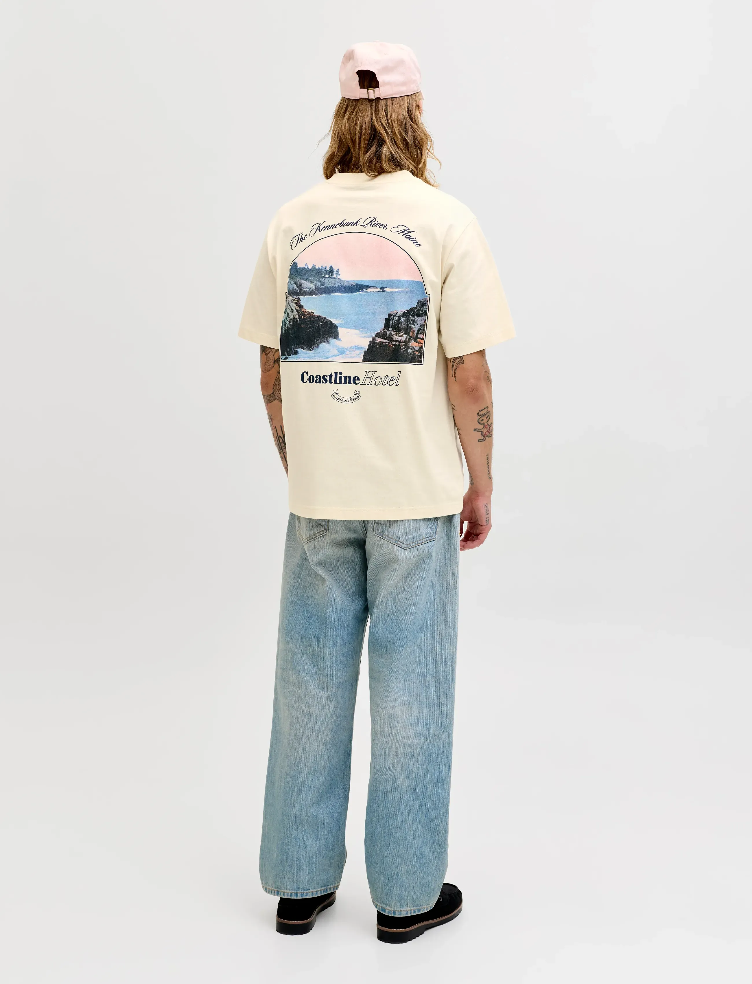 Jack & Jones - JORMONTAUK PHOTO BACK TEE SS CN - lühikeste varrukatega t-särgid - antique white - 3