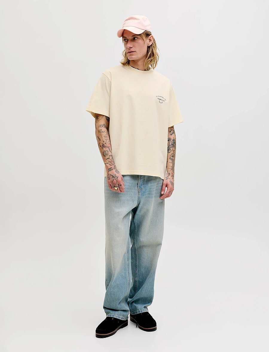 Jack & Jones - JORMONTAUK PHOTO BACK TEE SS CN - lühikeste varrukatega t-särgid - antique white - 4