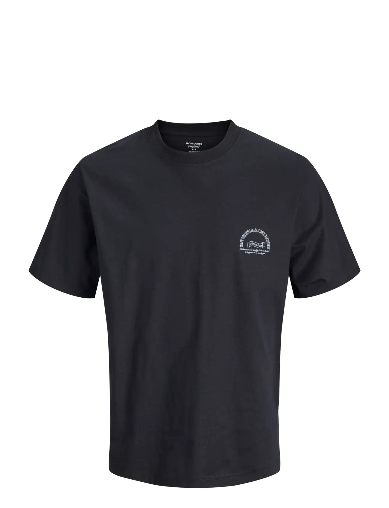 JACK & JONES Jormontauk Photo Back Tee Ss Cn Schwarz - S - Herren