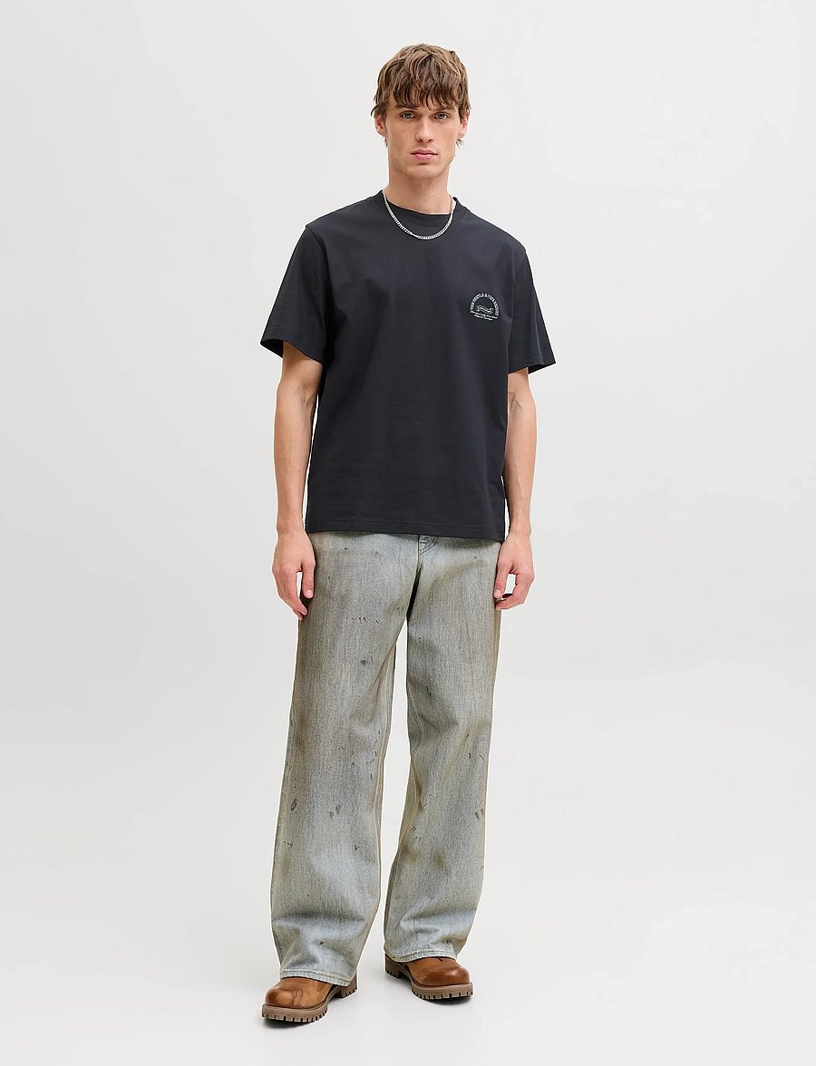 Jack & Jones - JORMONTAUK PHOTO BACK TEE SS CN - lühikeste varrukatega t-särgid - black - 4