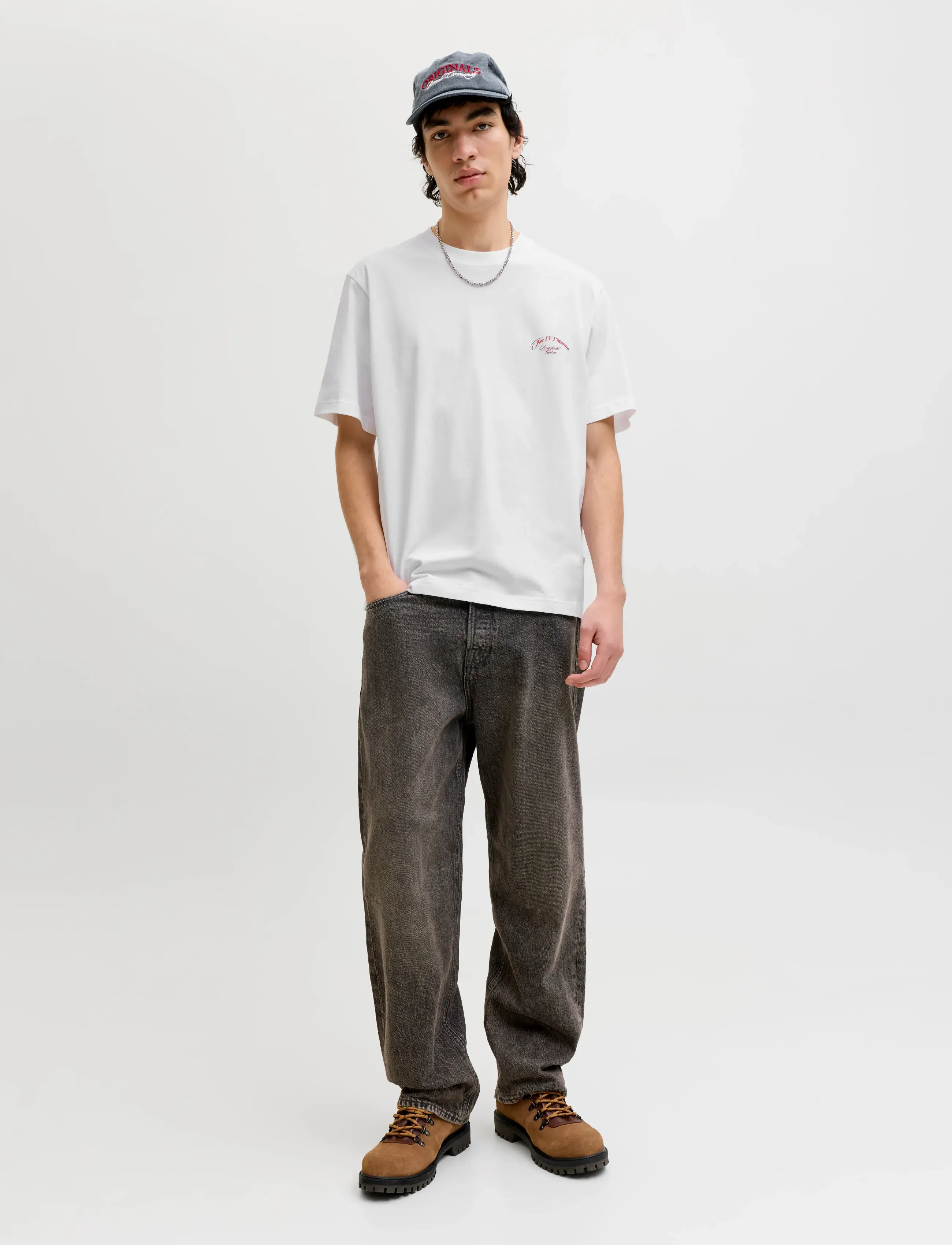 Jack & Jones - JORMONTAUK PHOTO BACK TEE SS CN - kortærmede t-shirts - bright white - 4