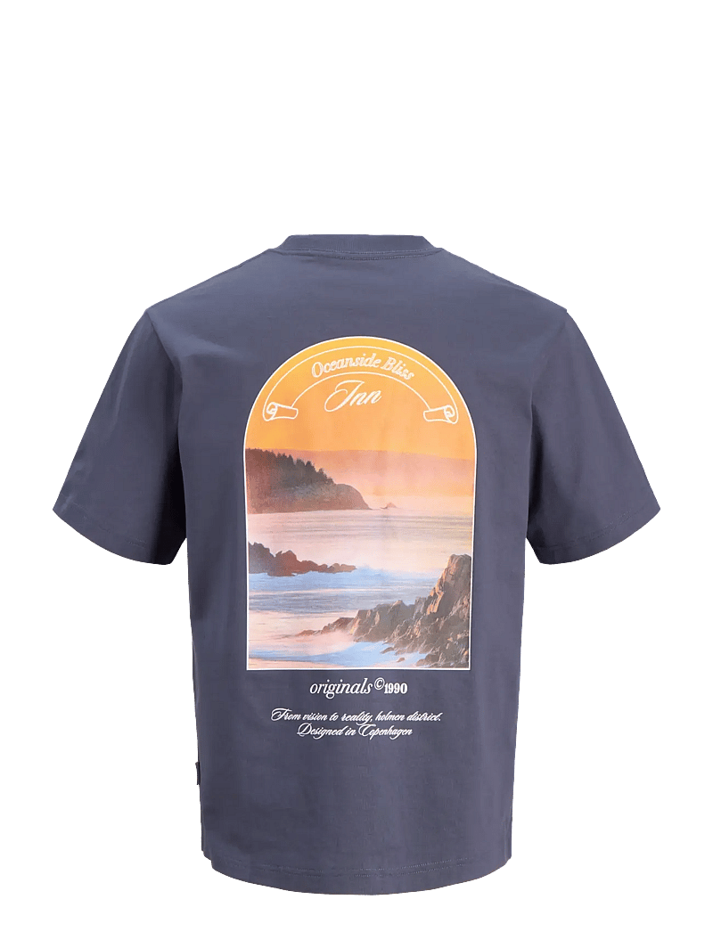Jack & Jones - JORMONTAUK PHOTO BACK TEE SS CN - kortærmede t-shirts - odyssey gray - 2