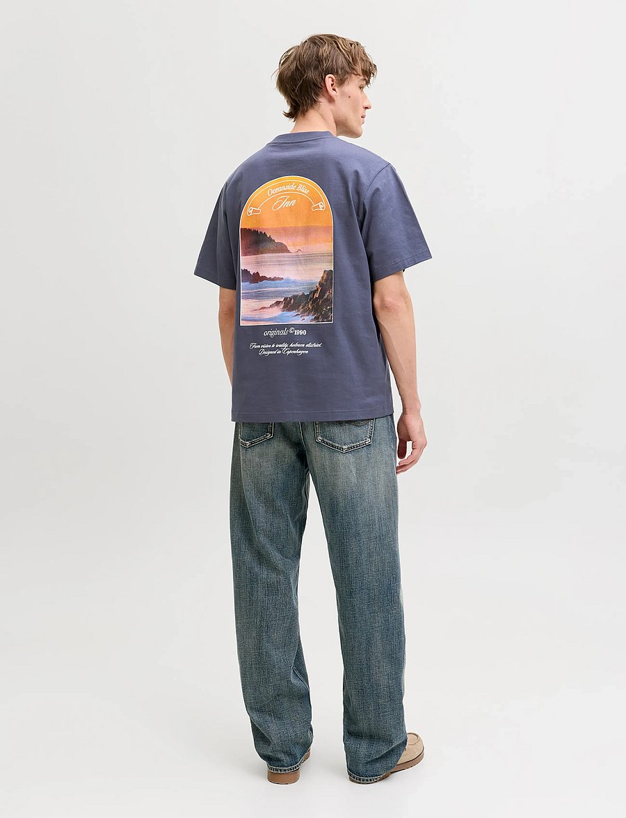 Jack & Jones - JORMONTAUK PHOTO BACK TEE SS CN - kortärmade t-shirts - odyssey gray - 3