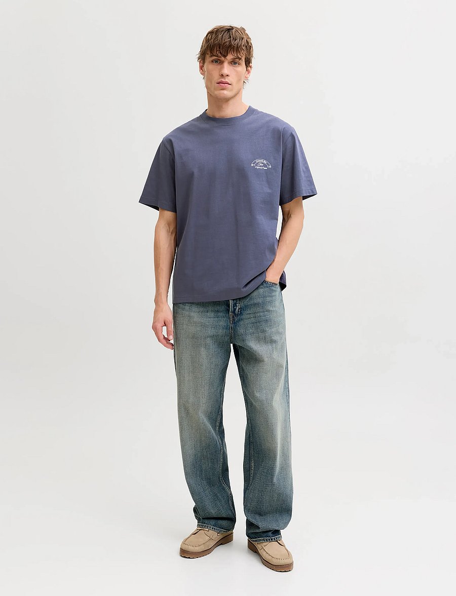 Jack & Jones - JORMONTAUK PHOTO BACK TEE SS CN - kortärmade t-shirts - odyssey gray - 4