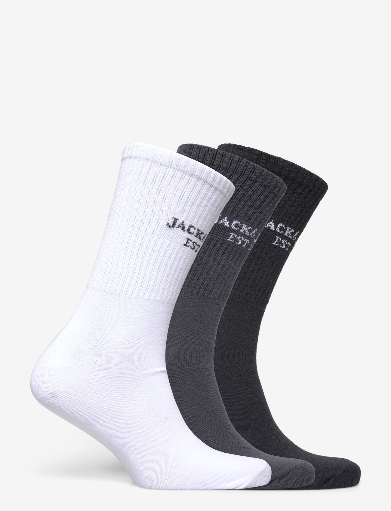 Jack & Jones - JACFRASER SOLID TENNIS SOCKS 3 PACK - crew-socken - black - 1