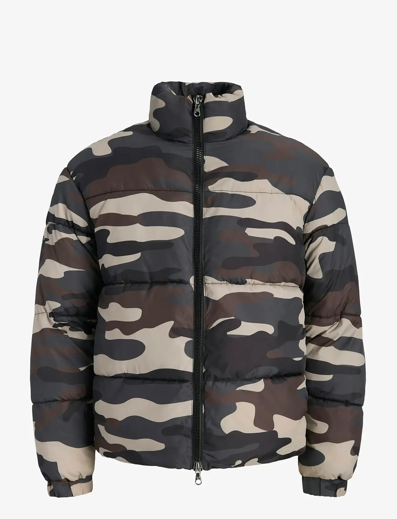 Jack & Jones - JCOCOVER AOP PUFFER JACKET - sügisjakid - black - 0