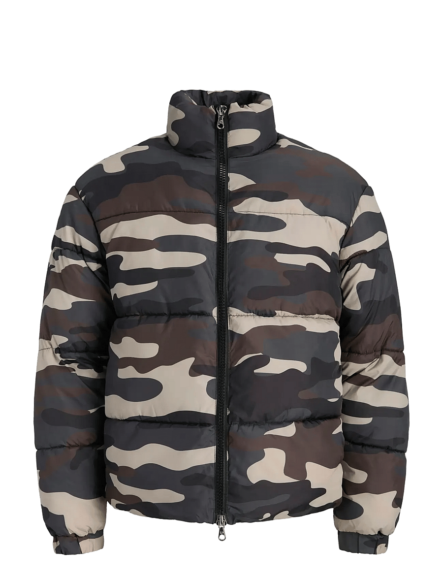 Jack & Jones - JCOCOVER AOP PUFFER JACKET - dunjakker - black - 0