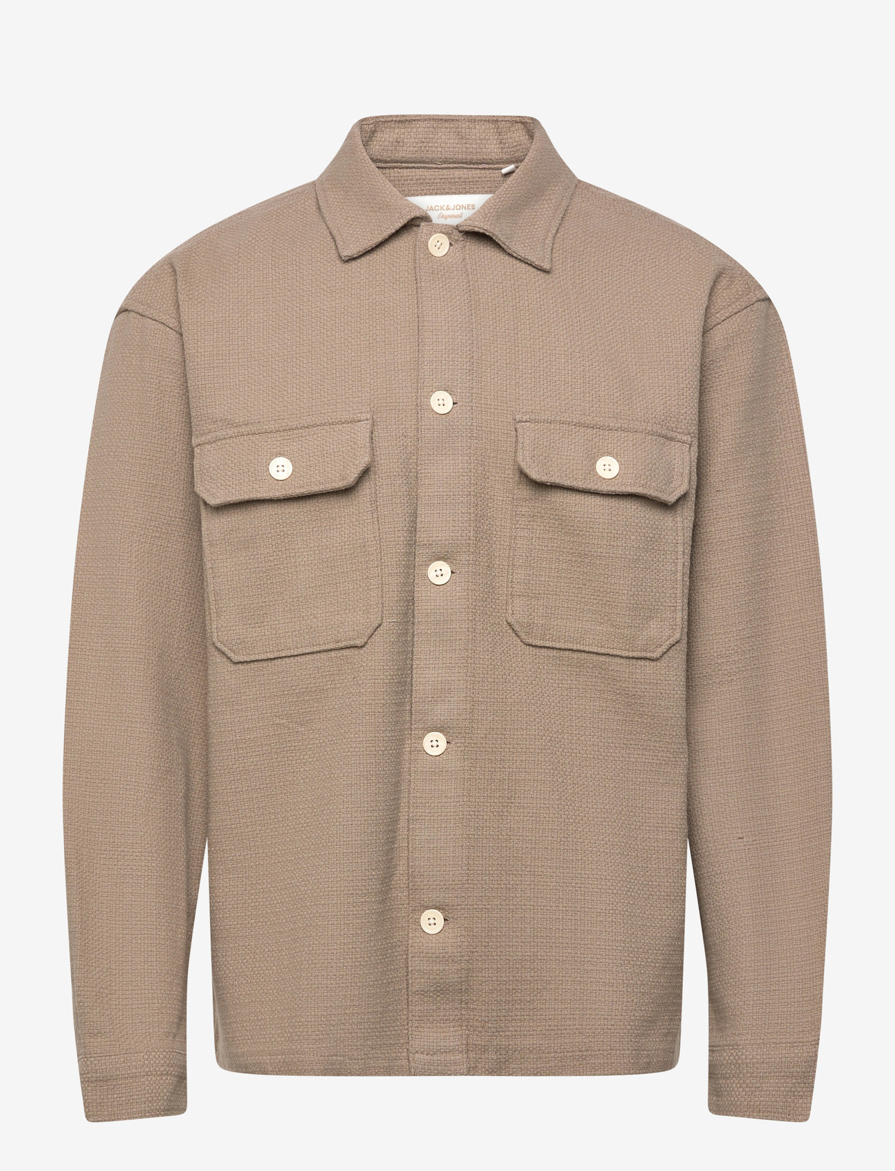 Jack & Jones - JORUPSTATE TEXTURE OVERSHIRT LS - laveste priser - vintage khaki - 0