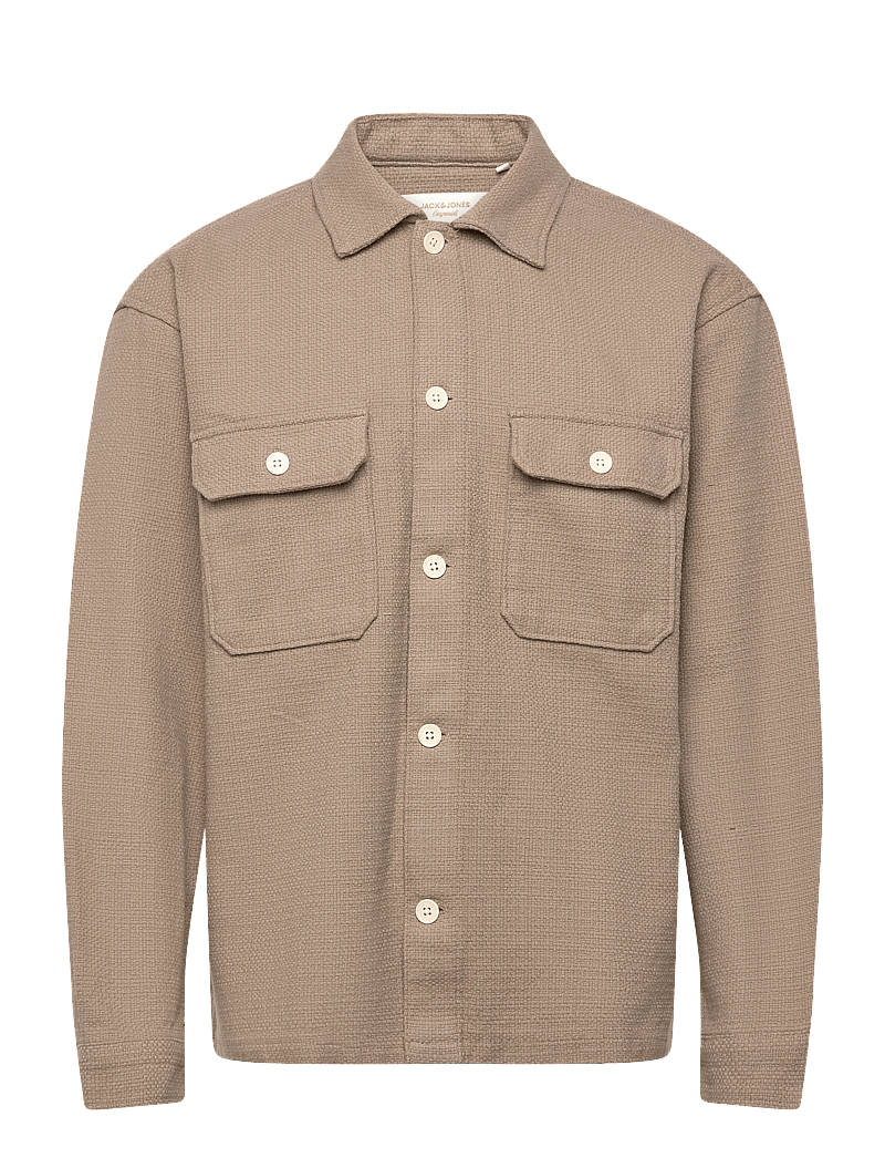 Jack & Jones - JORUPSTATE TEXTURE OVERSHIRT LS - kollektioner - vintage khaki - 0