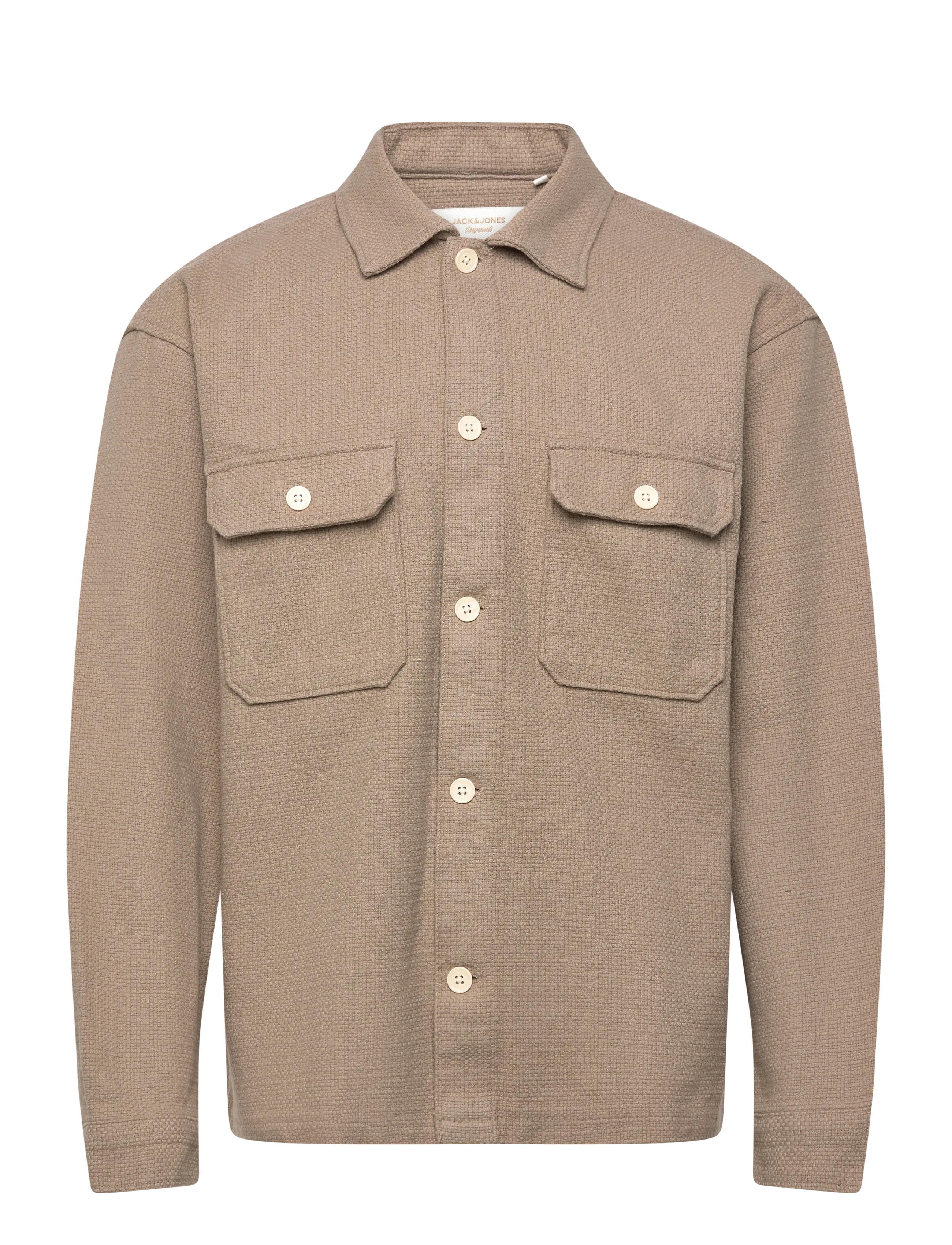 Jack & Jones JORUPSTATE TEXTURE OVERSHIRT LS - Overshirts - VINTAGE KHAKI / beige