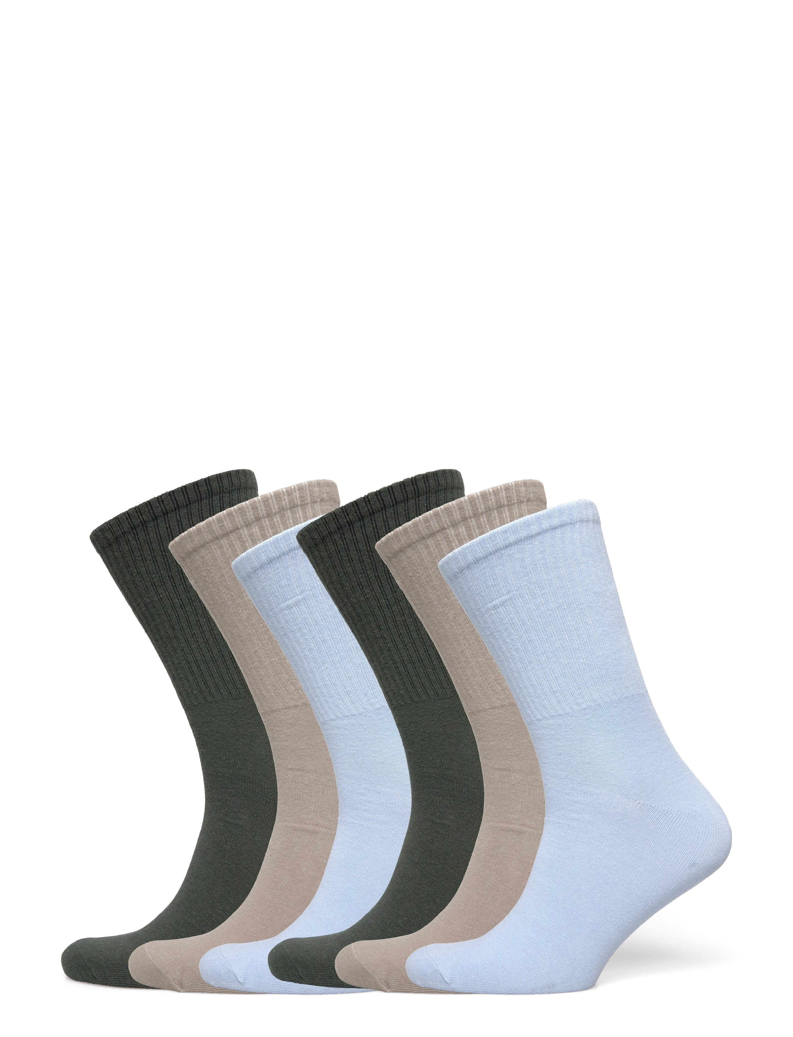 JACK & JONES Jacnolan Solid Tennis Socken 6 Pack Khaki - One Size - Herren