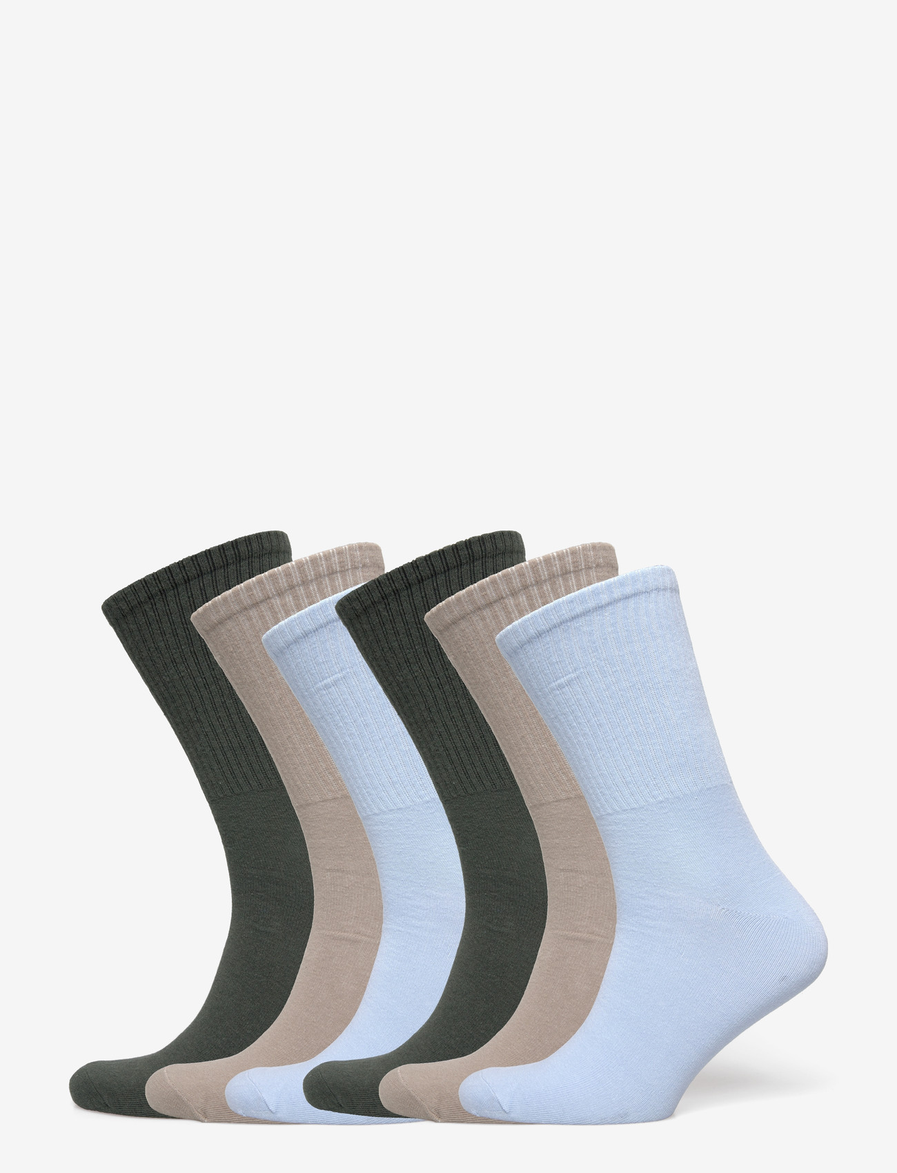Jack & Jones - JACNOLAN SOLID TENNIS SOCKS 6 PACK - lowest prices - vintage khaki - 0