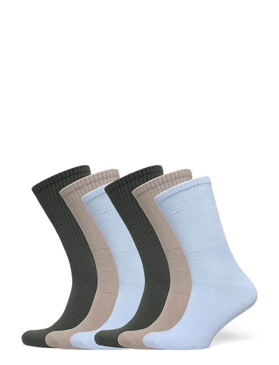 Jack & Jones - JACNOLAN SOLID TENNIS SOCKS 6 PACK - crew socks - vintage khaki - 0