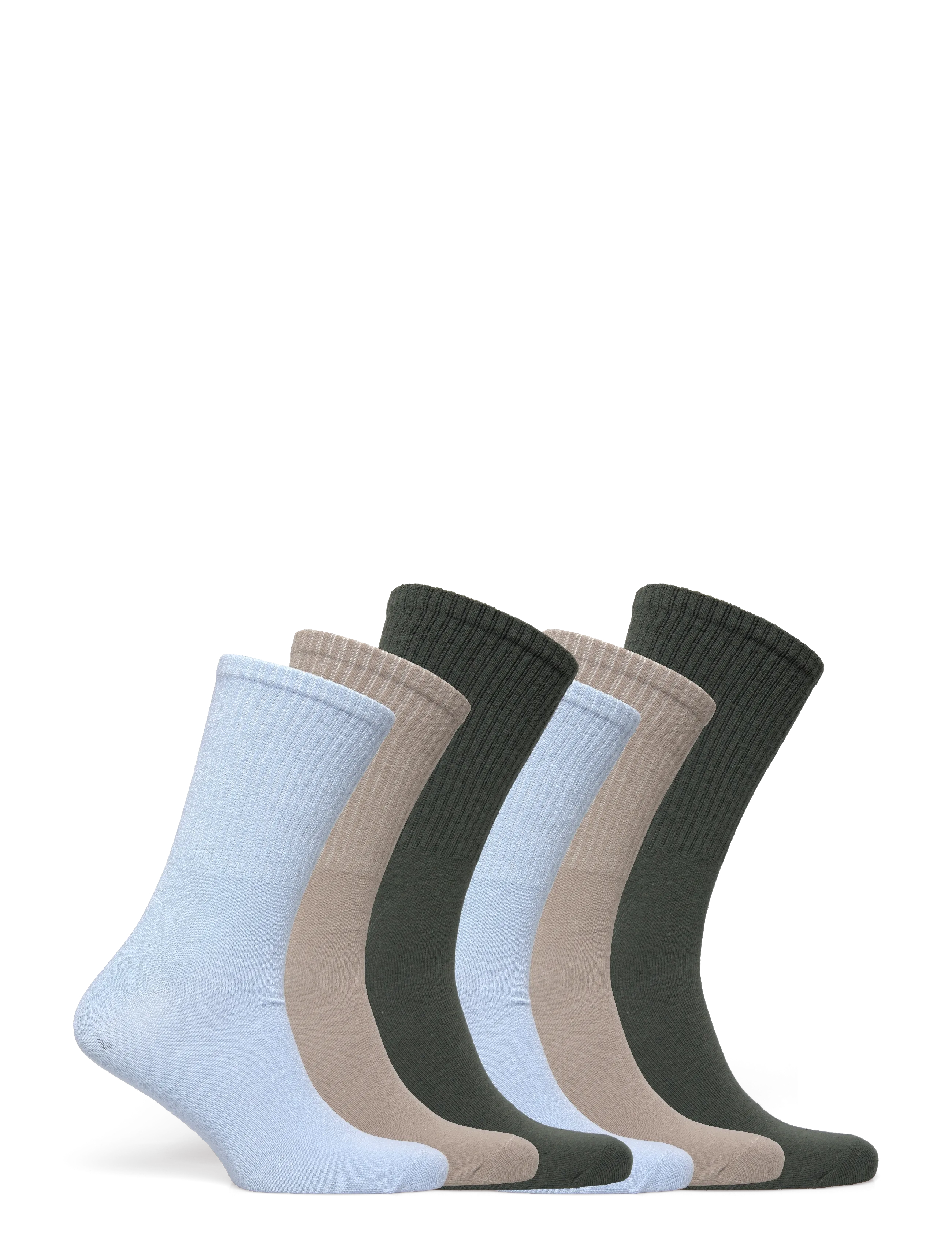 Jack & Jones - JACNOLAN SOLID TENNIS SOCKS 6 PACK - laveste priser - vintage khaki - 1