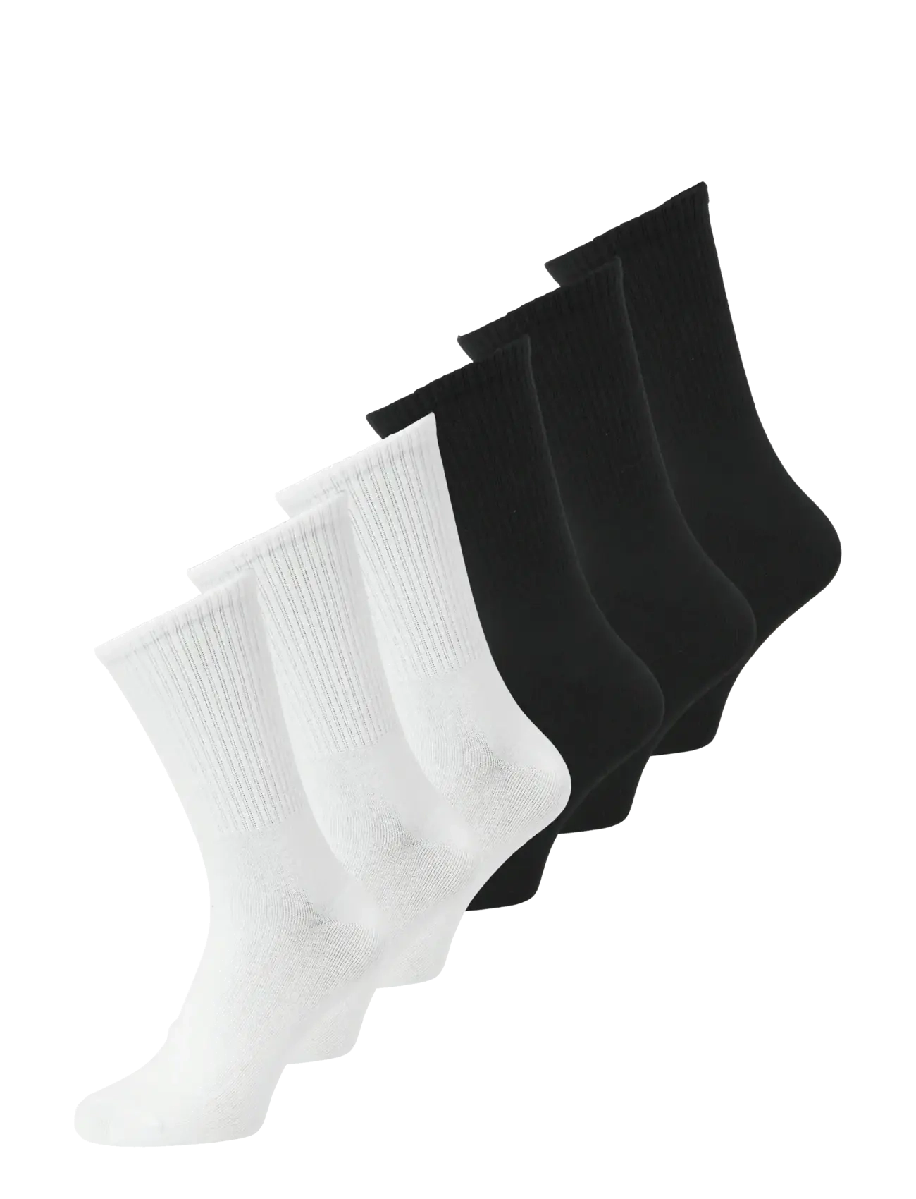 JACNOLAN SOLID TENNIS SOCKS 6 PACK - WHITE