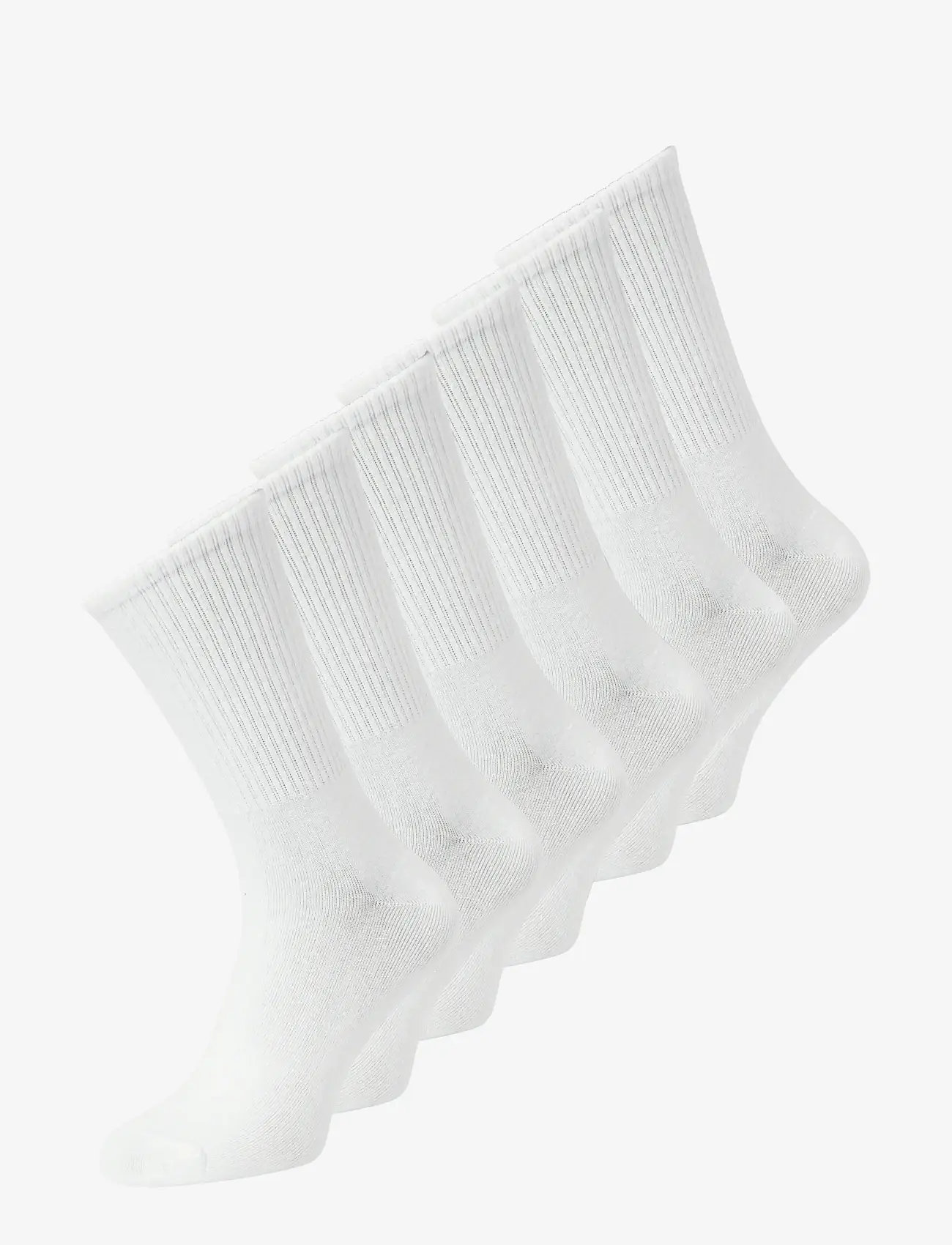 Jack & Jones - JACNOLAN SOLID TENNIS SOCKS 6 PACK - vanliga strumpor - white - 0