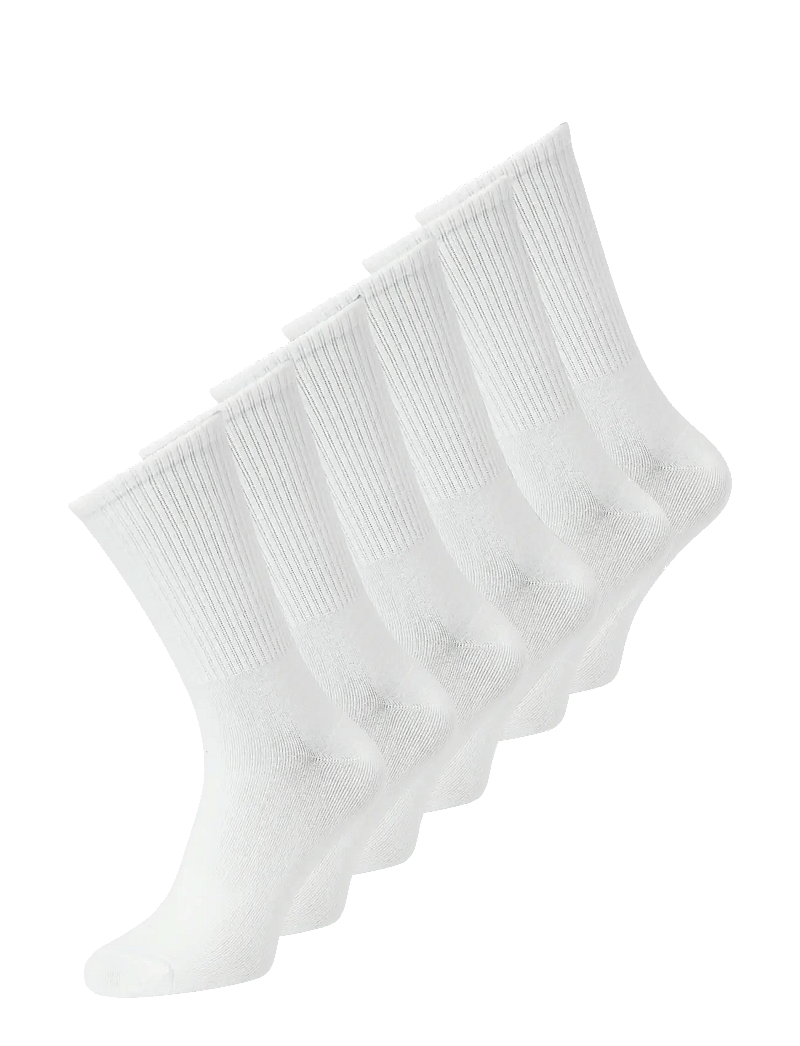 Jack & Jones - JACNOLAN SOLID TENNIS SOCKS 6 PACK - vanliga strumpor - white - 0