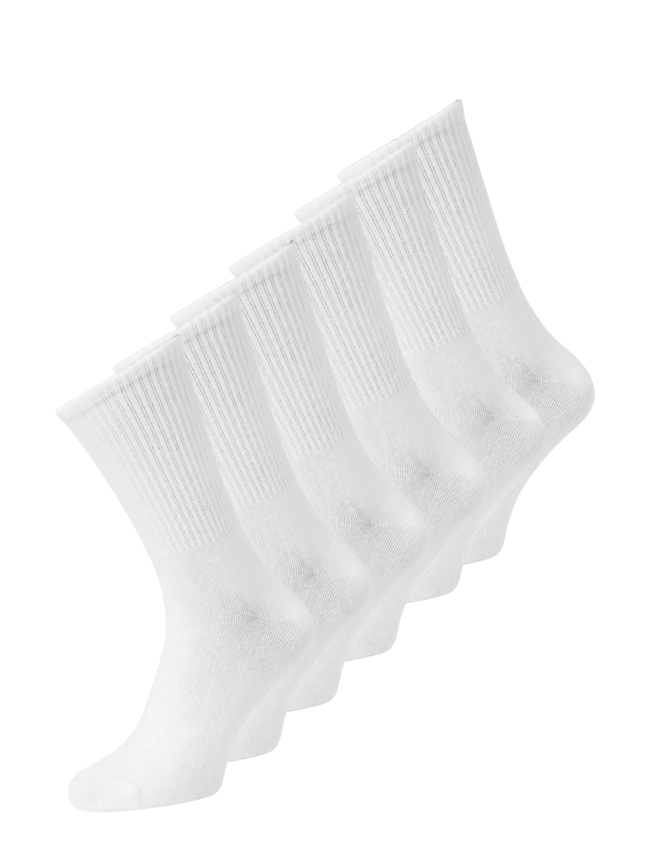 Jack & Jones JACNOLAN SOLID TENNIS SOCKS 6 PACK - Lange strømper - WHITE / white