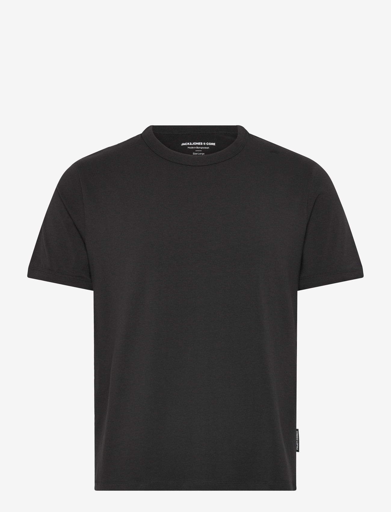 Jack & Jones - JCOMINERAL TONAL BINDED TEE SS CREW NECK - kortærmede t-shirts - black - 1