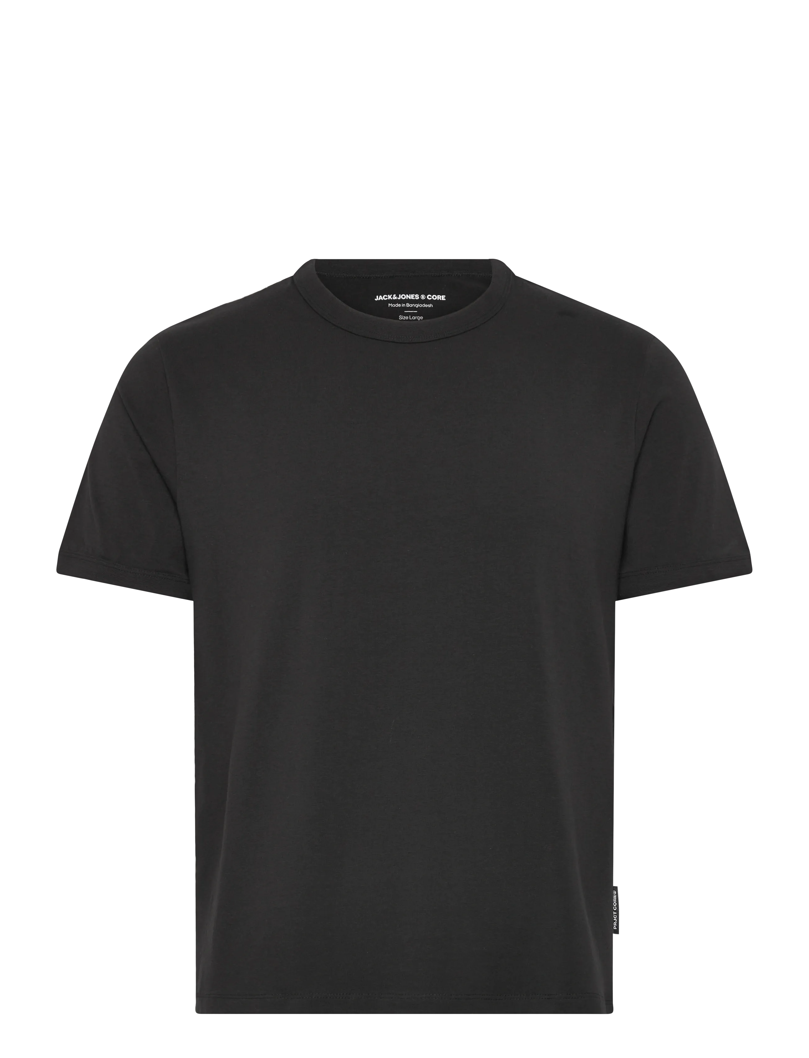 Jack & Jones JCOMINERAL TONAL BINDED TEE SS CREW NECK - T-Shirts - BLACK / black