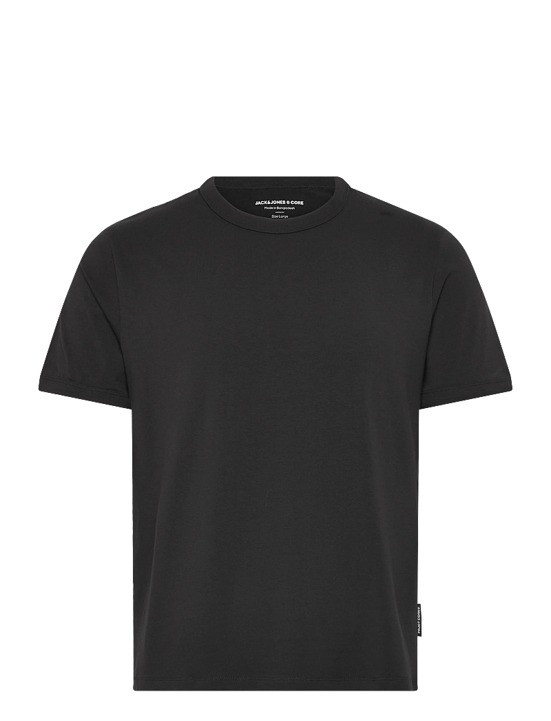 Jack & Jones - JCOMINERAL TONAL BINDED TEE SS CREW NECK - kortærmede t-shirts - black - 1