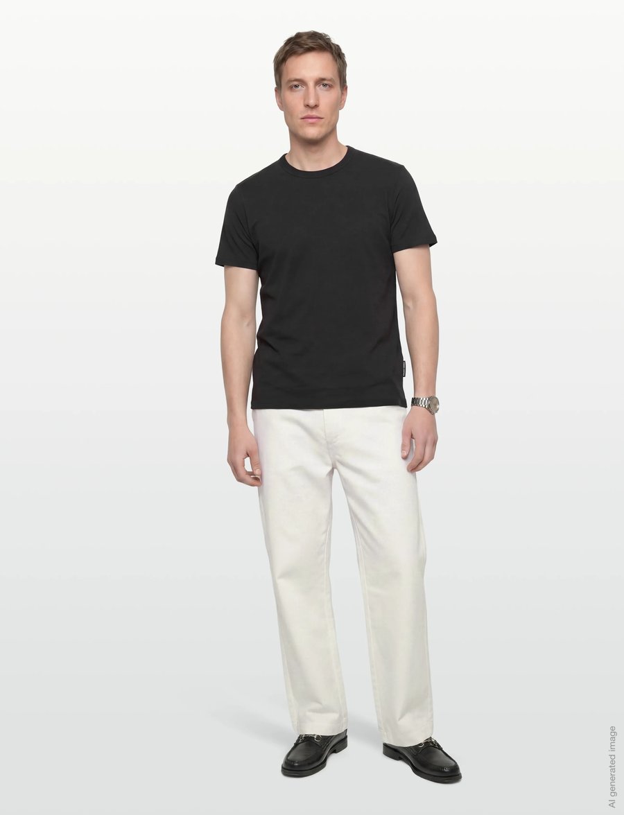 Jack & Jones - JCOMINERAL TONAL BINDED TEE SS CREW NECK - korte mouwen - black - 0