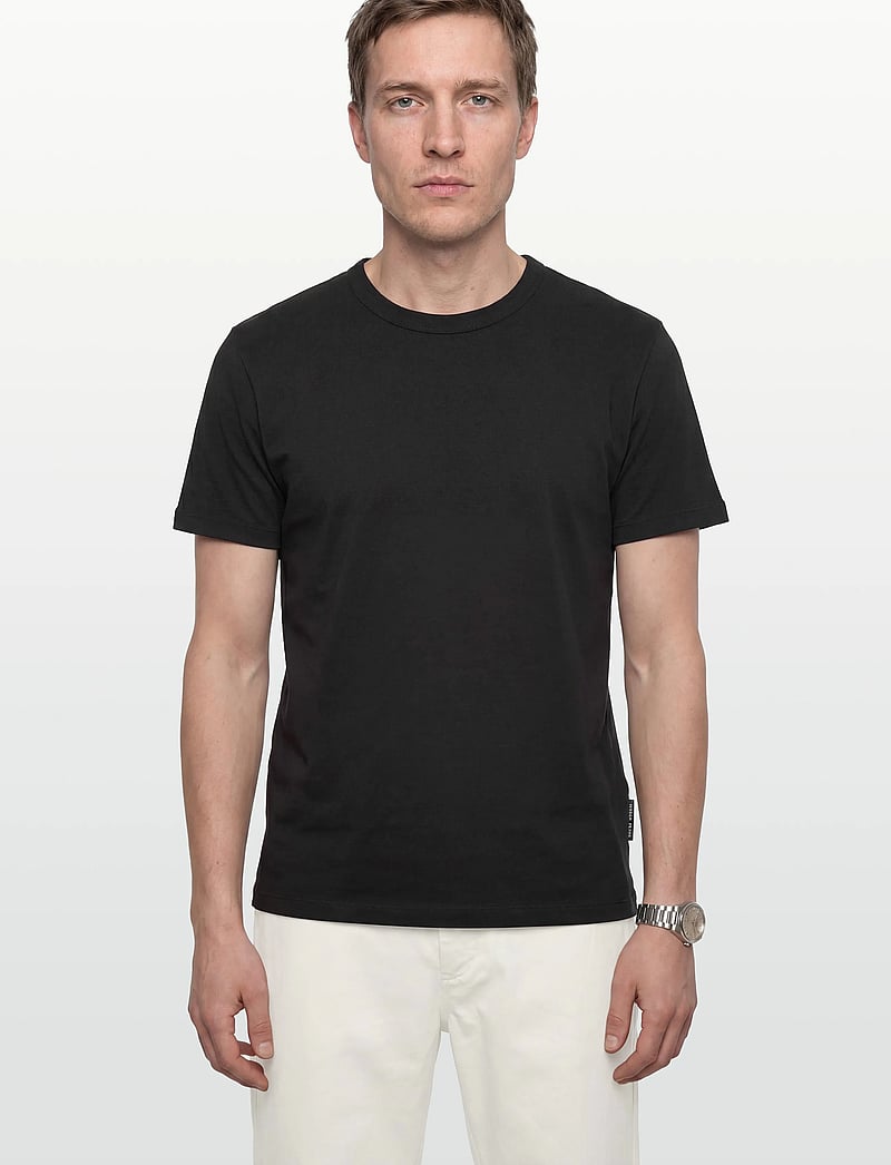 Jack & Jones - JCOMINERAL TONAL BINDED TEE SS CREW NECK - kortærmede t-shirts - black - 3