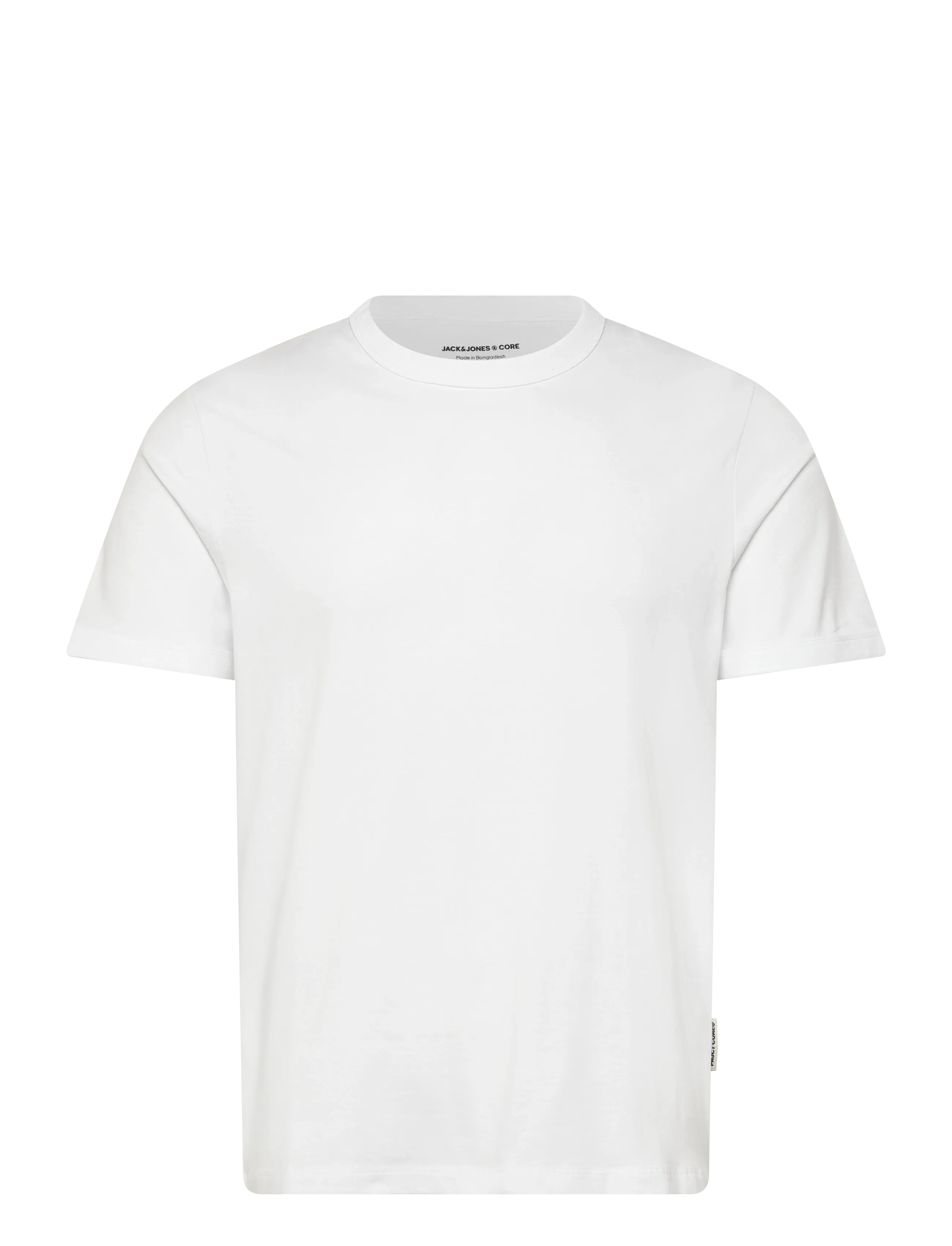 Jack & Jones JCOMINERAL TONAL BINDED TEE SS CREW NECK - Riided - BRIGHT WHITE / white
